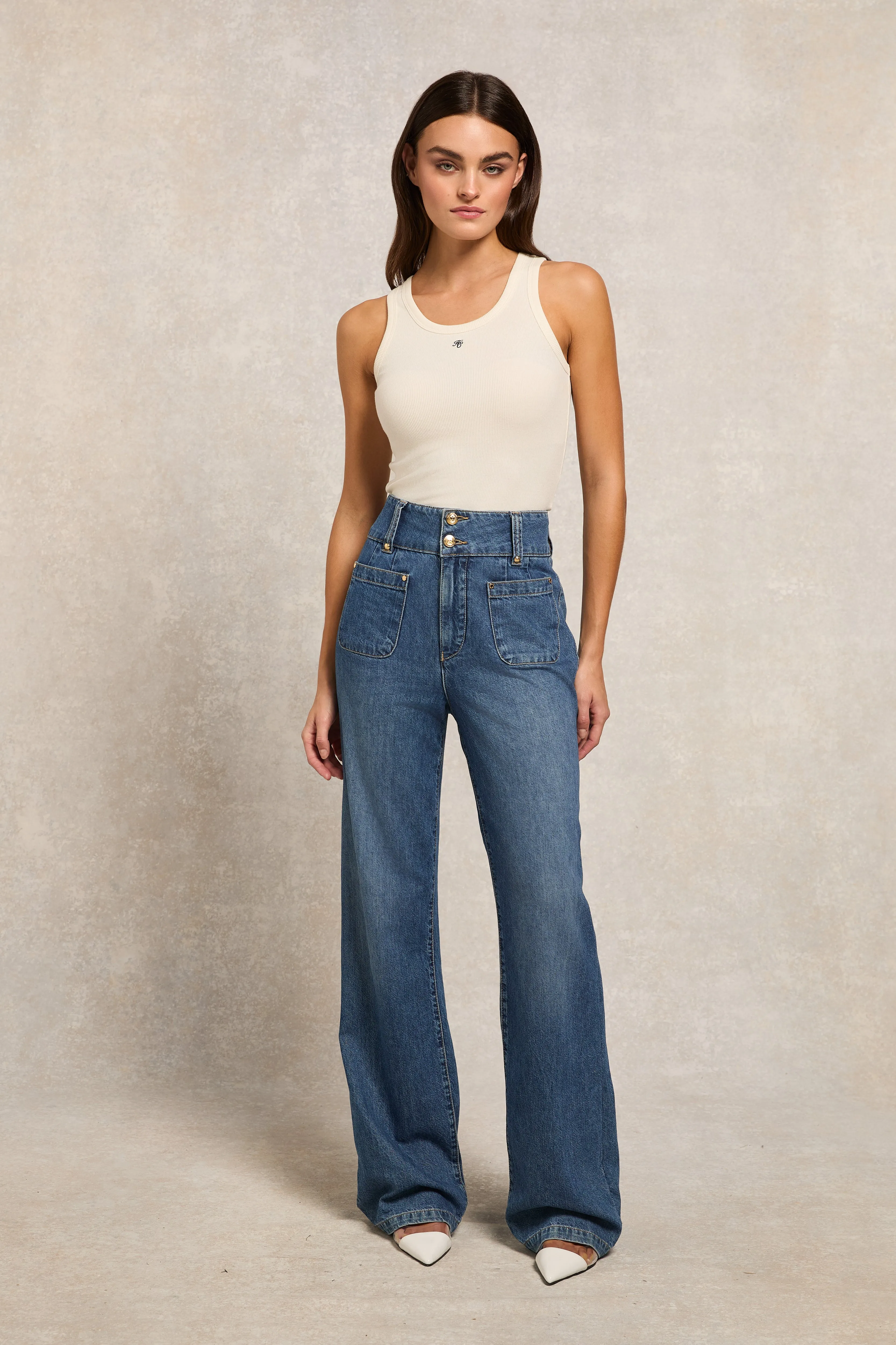 Rebecca Rib Tank (Natural) sold by Holland Cooper product image thumbnail 2