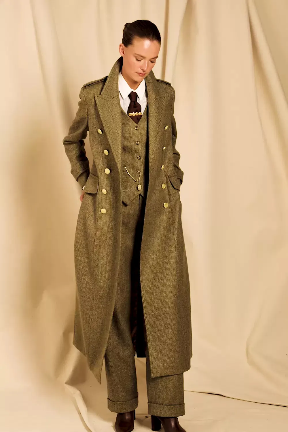 The Great Coat (Moss Herringbone) sold by Holland Cooper product image thumbnail 5