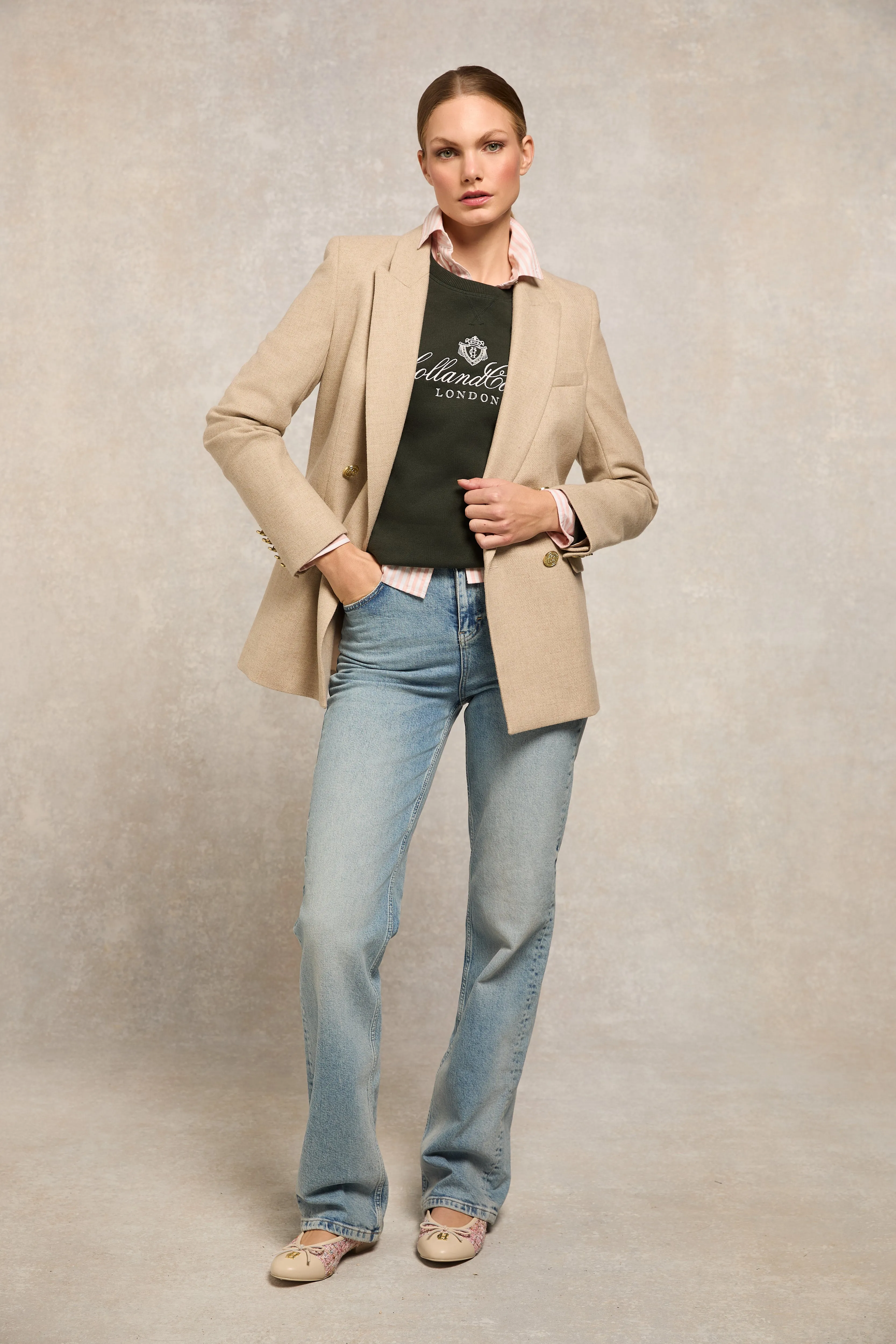 Script Crew Sweat (Racing Green) sold by Holland Cooper product image thumbnail 3