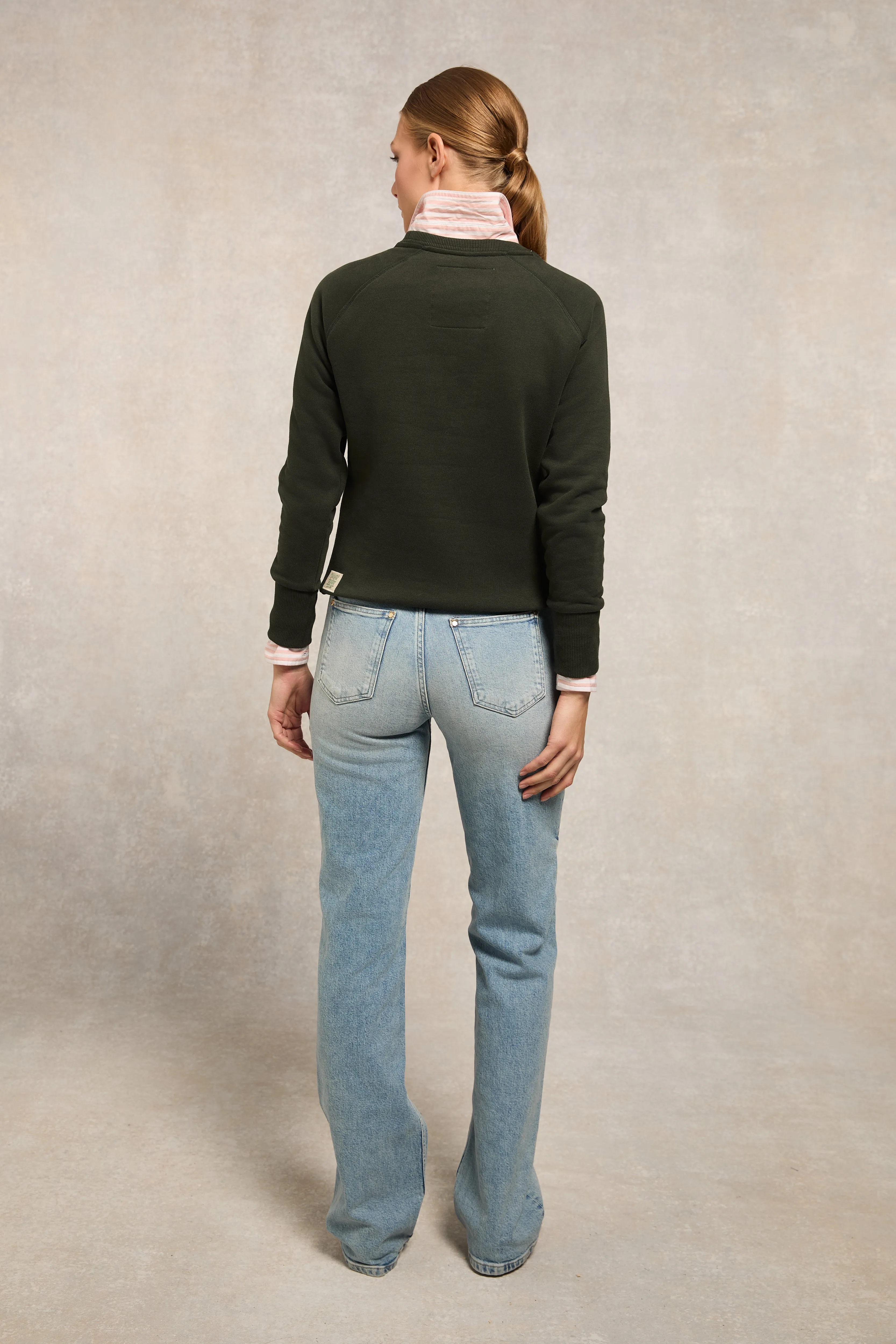 Script Crew Sweat (Racing Green) sold by Holland Cooper product image thumbnail 5