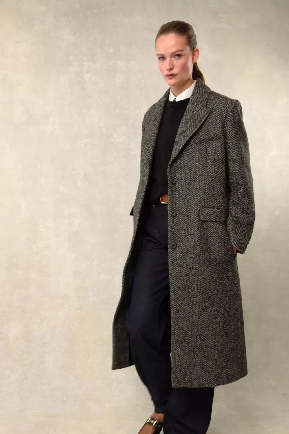 The Kelly Overcoat (Ebony Herringbone) sold by Holland Cooper product image thumbnail 5