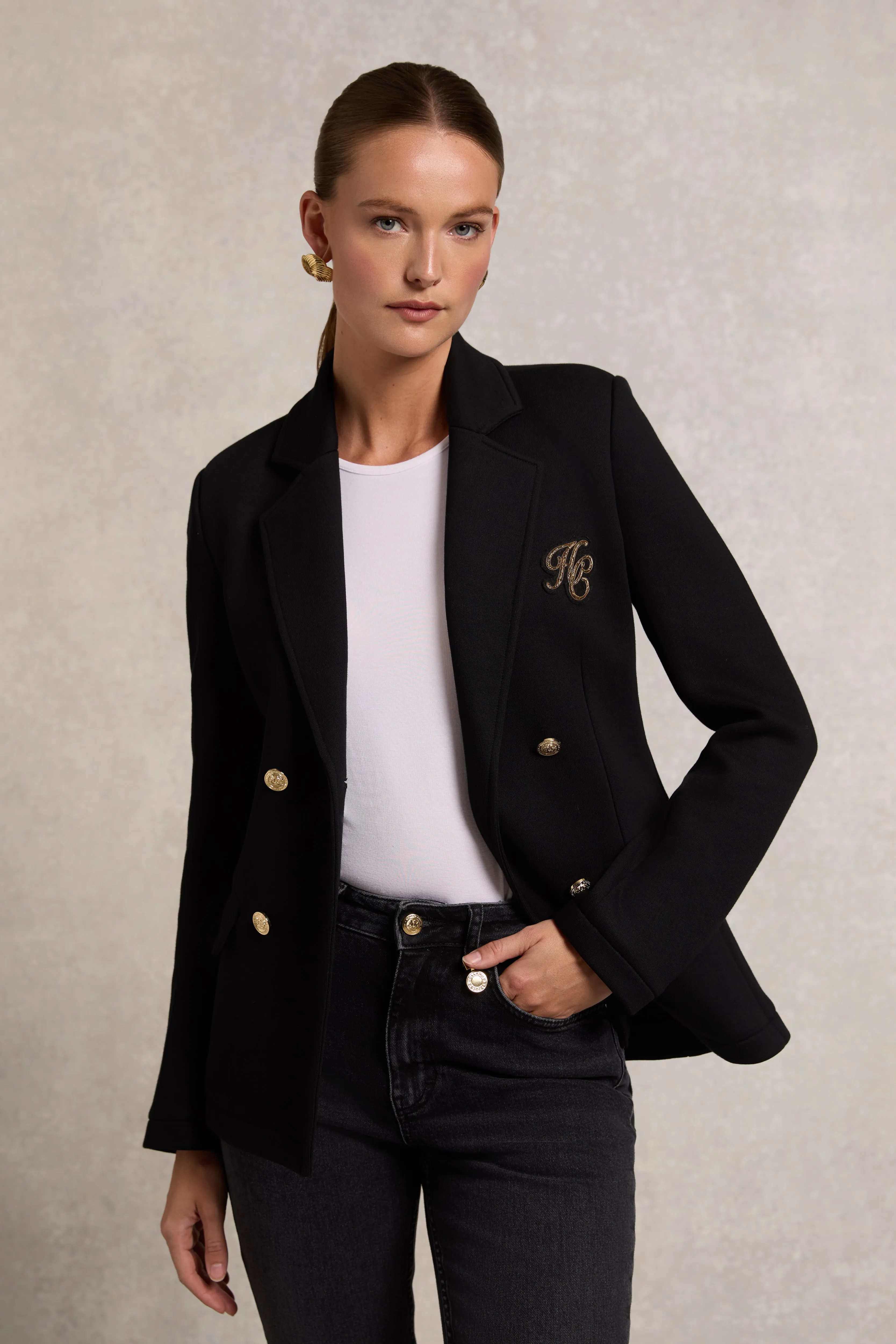 Henley Double Breasted Blazer (Black) sold by Holland Cooper product image thumbnail 2