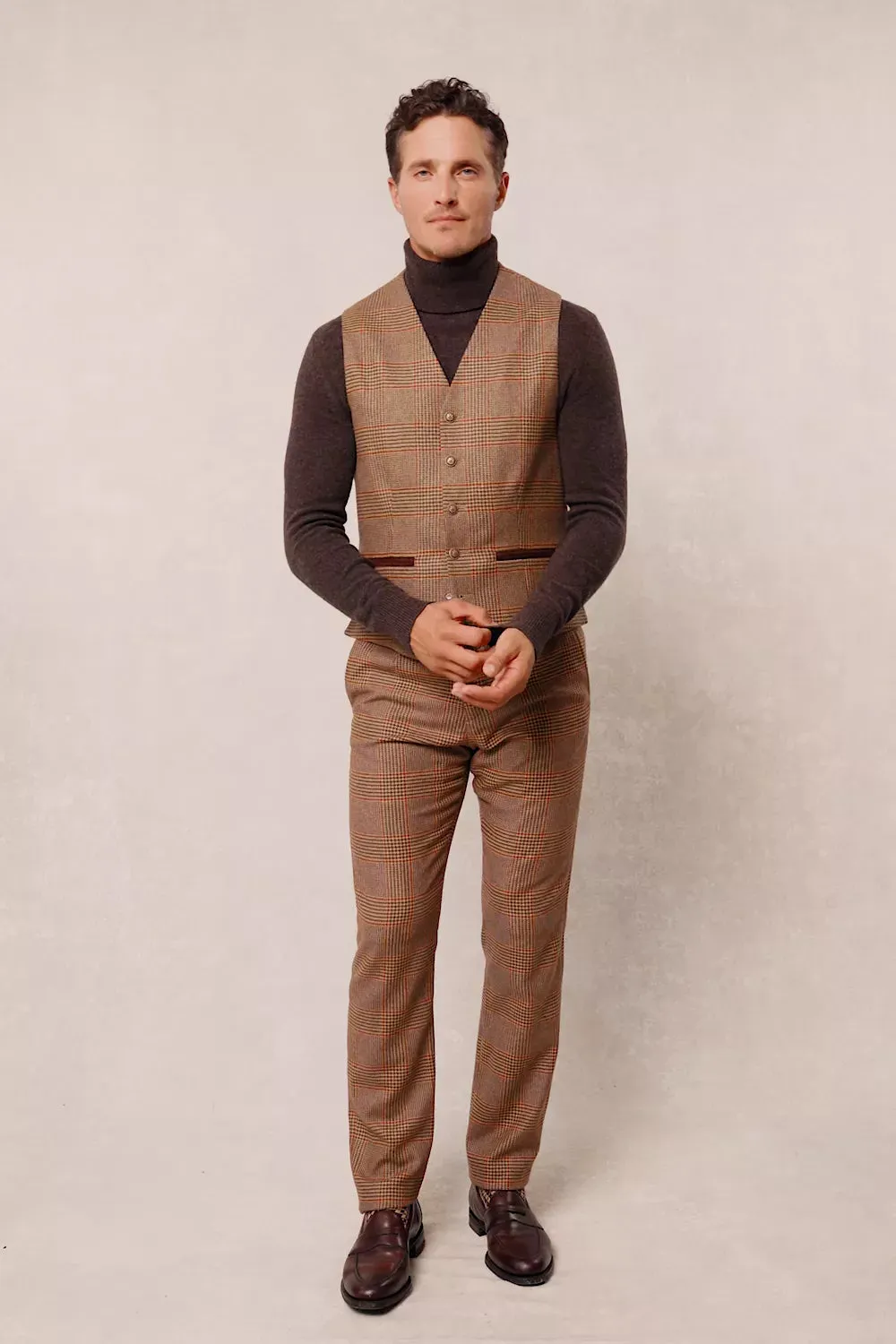 St James Waistcoat (Clarence Check Merlot) sold by Holland Cooper product image thumbnail 5
