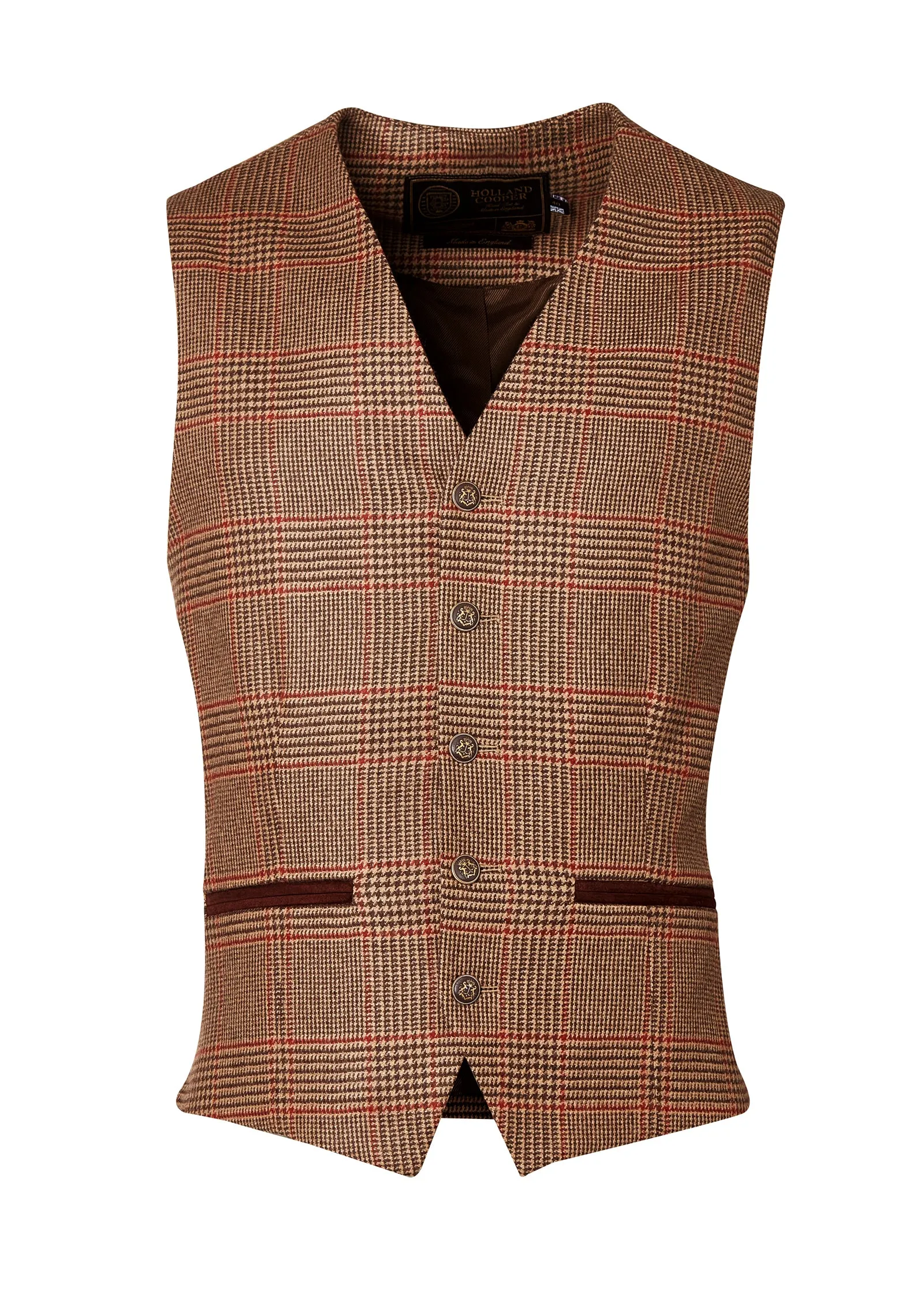 St James Waistcoat (Clarence Check Merlot) sold by Holland Cooper product image thumbnail 4