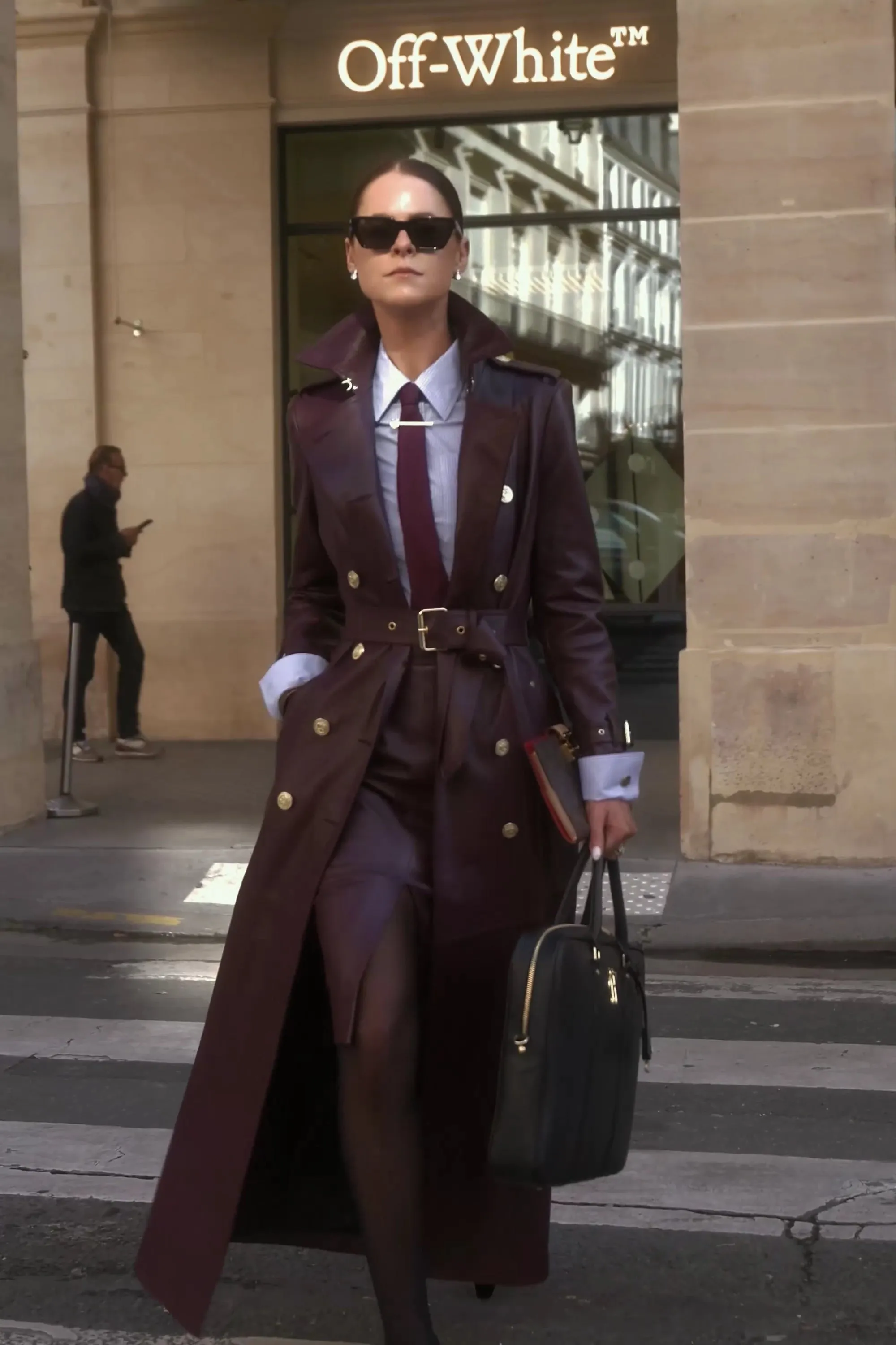 Full Length Marlborough Trench Coat (Valencia Leather Oxblood) sold by Holland Cooper product image thumbnail 5