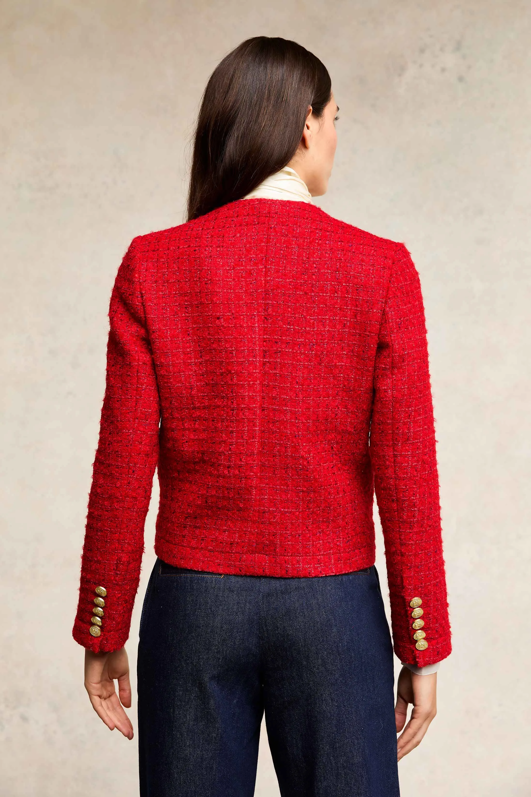 Chelsea Jacket (Red Boucle) sold by Holland Cooper product image thumbnail 2