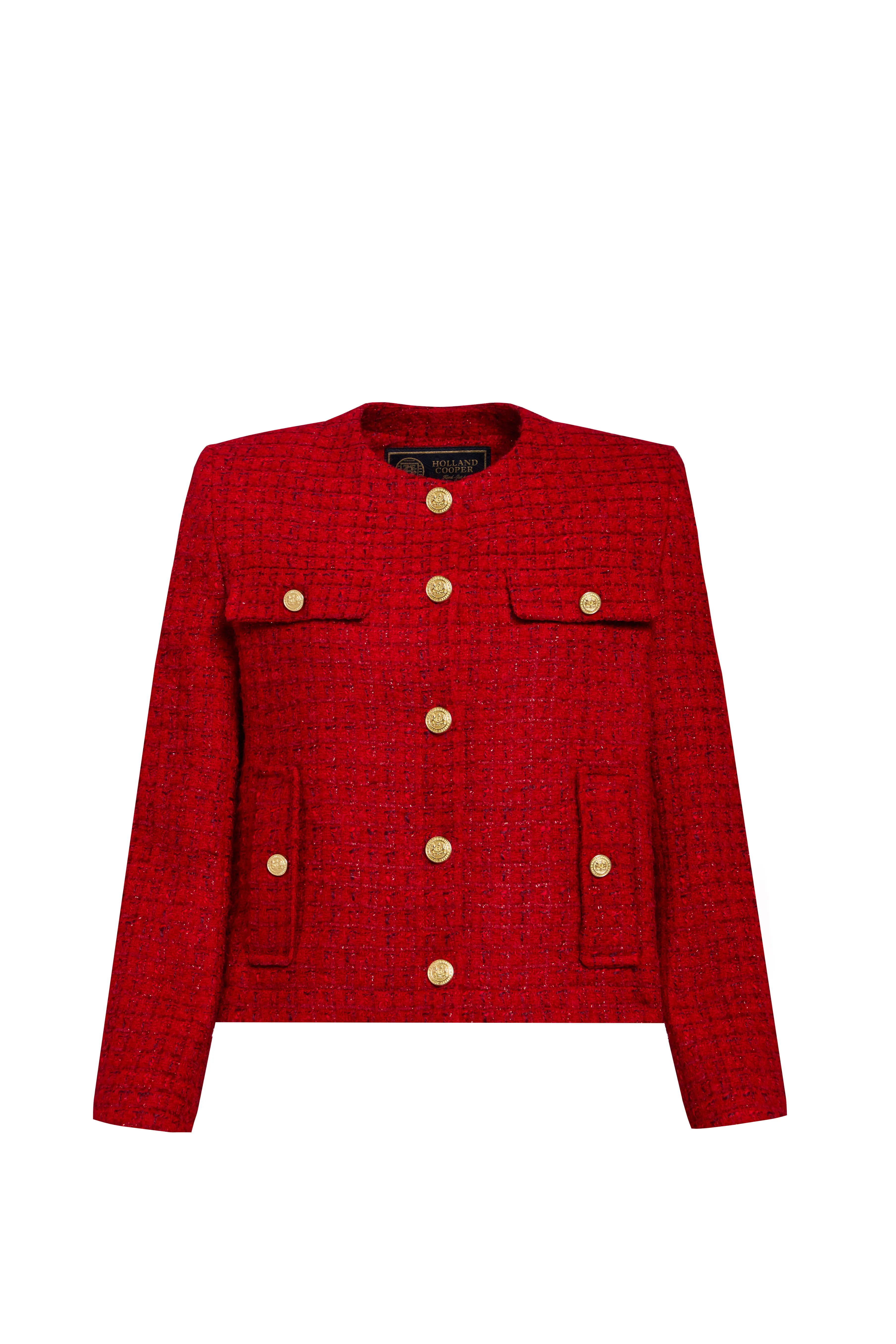 Chelsea Jacket (Red Boucle) sold by Holland Cooper product image thumbnail 4
