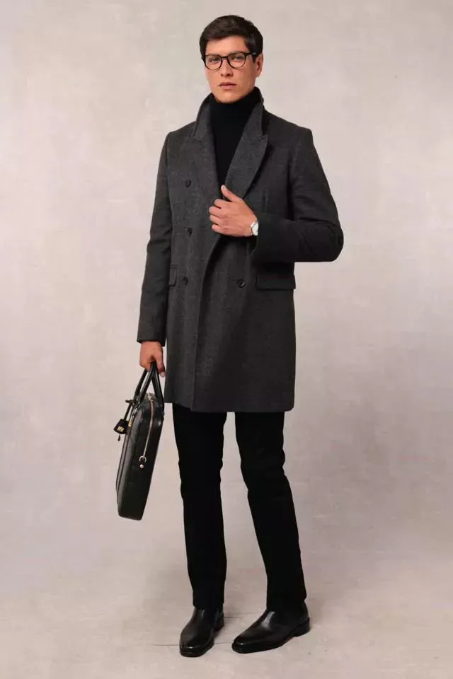 The Double Breasted Coat (Soft Graphite) sold by Holland Cooper product image thumbnail 5