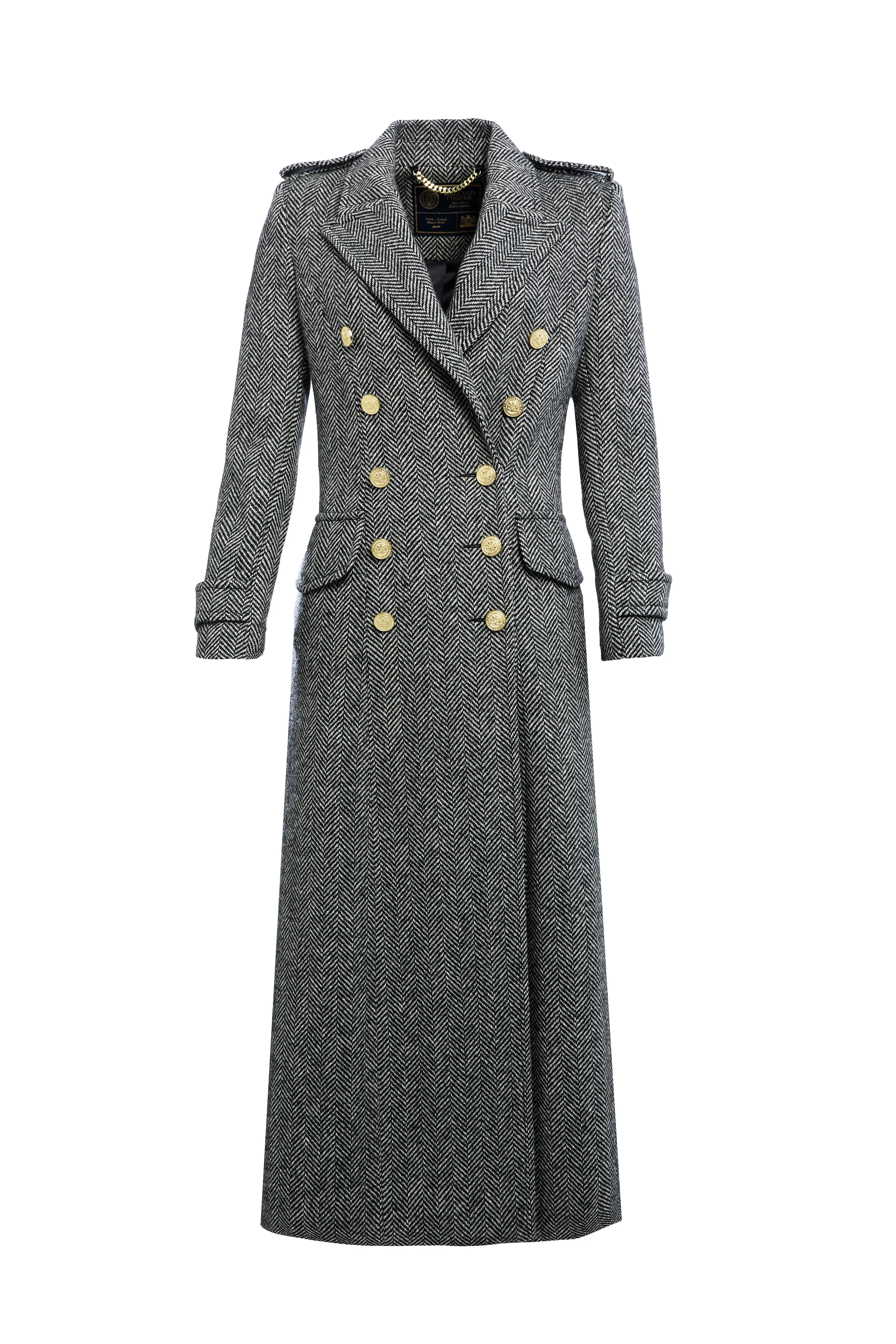 The Great Coat (Wide Tooth Black Herringbone) sold by Holland Cooper product image thumbnail 4