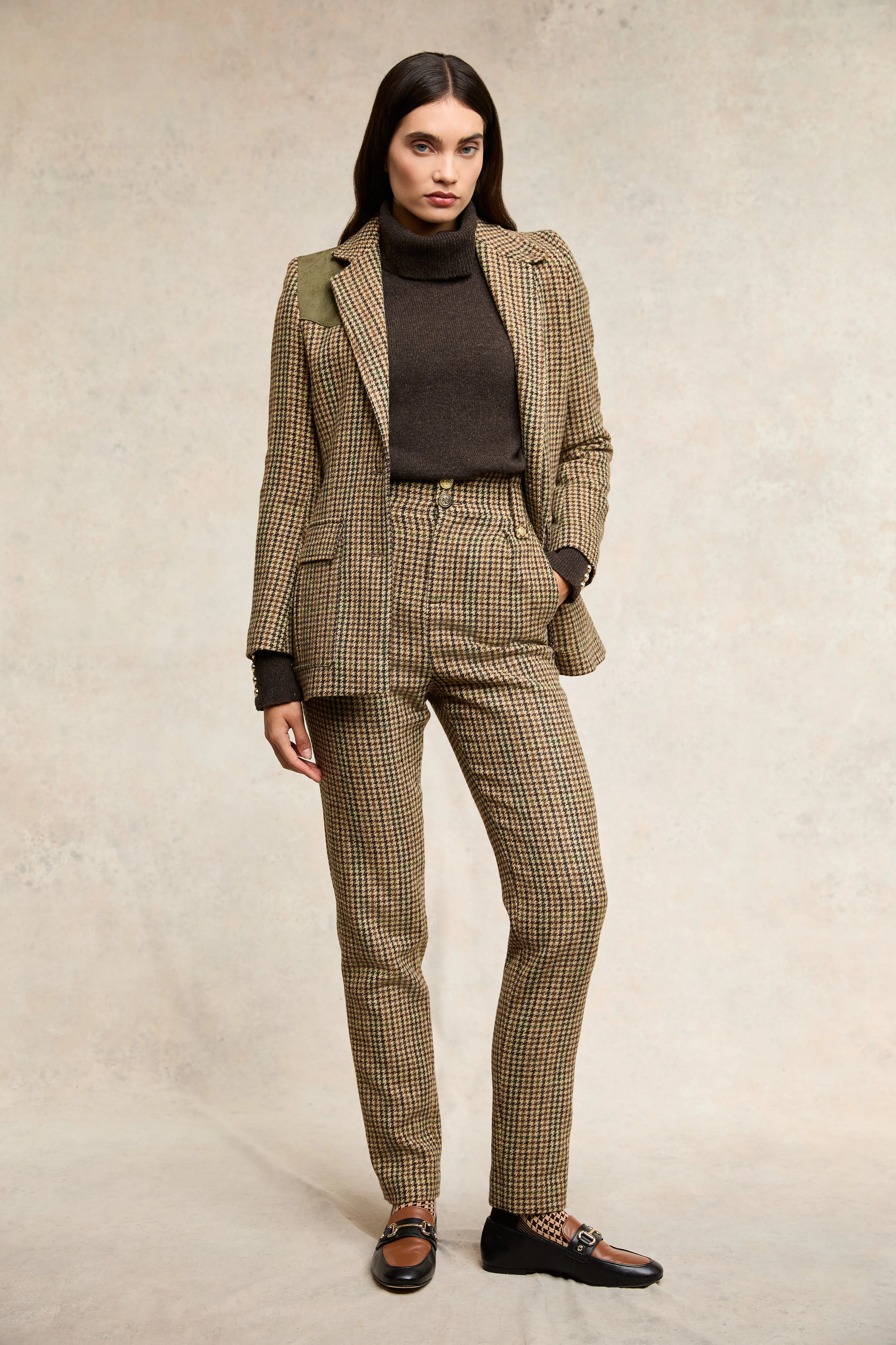 High Waisted Peg Trouser (Hailes Green Tweed) sold by Holland Cooper product image thumbnail 2
