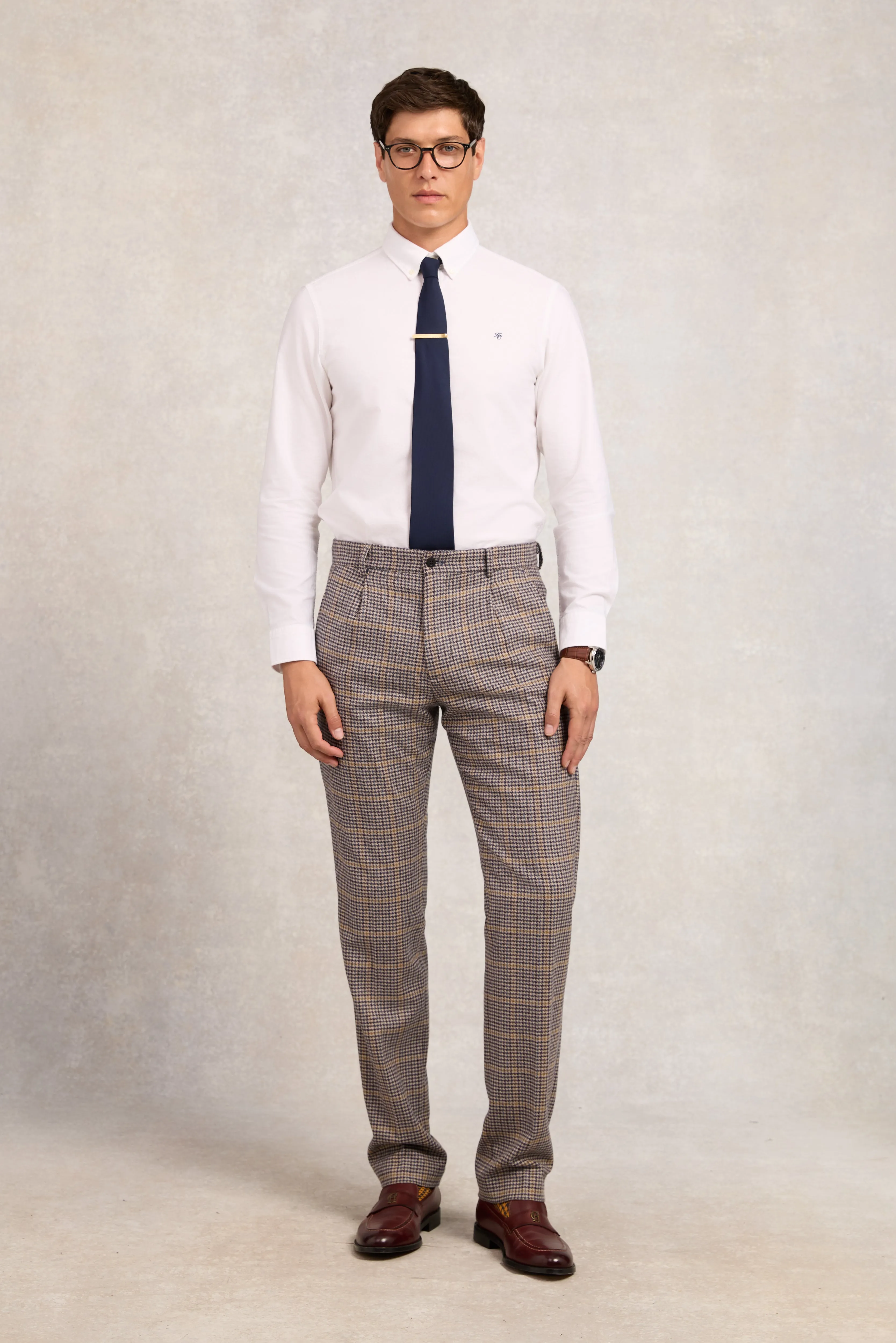 The Classic Trouser (Prince of Wales Navy) sold by Holland Cooper