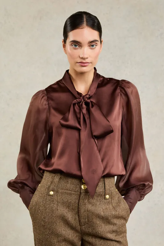 Ariella Blouse (Chocolate) sold by Holland Cooper