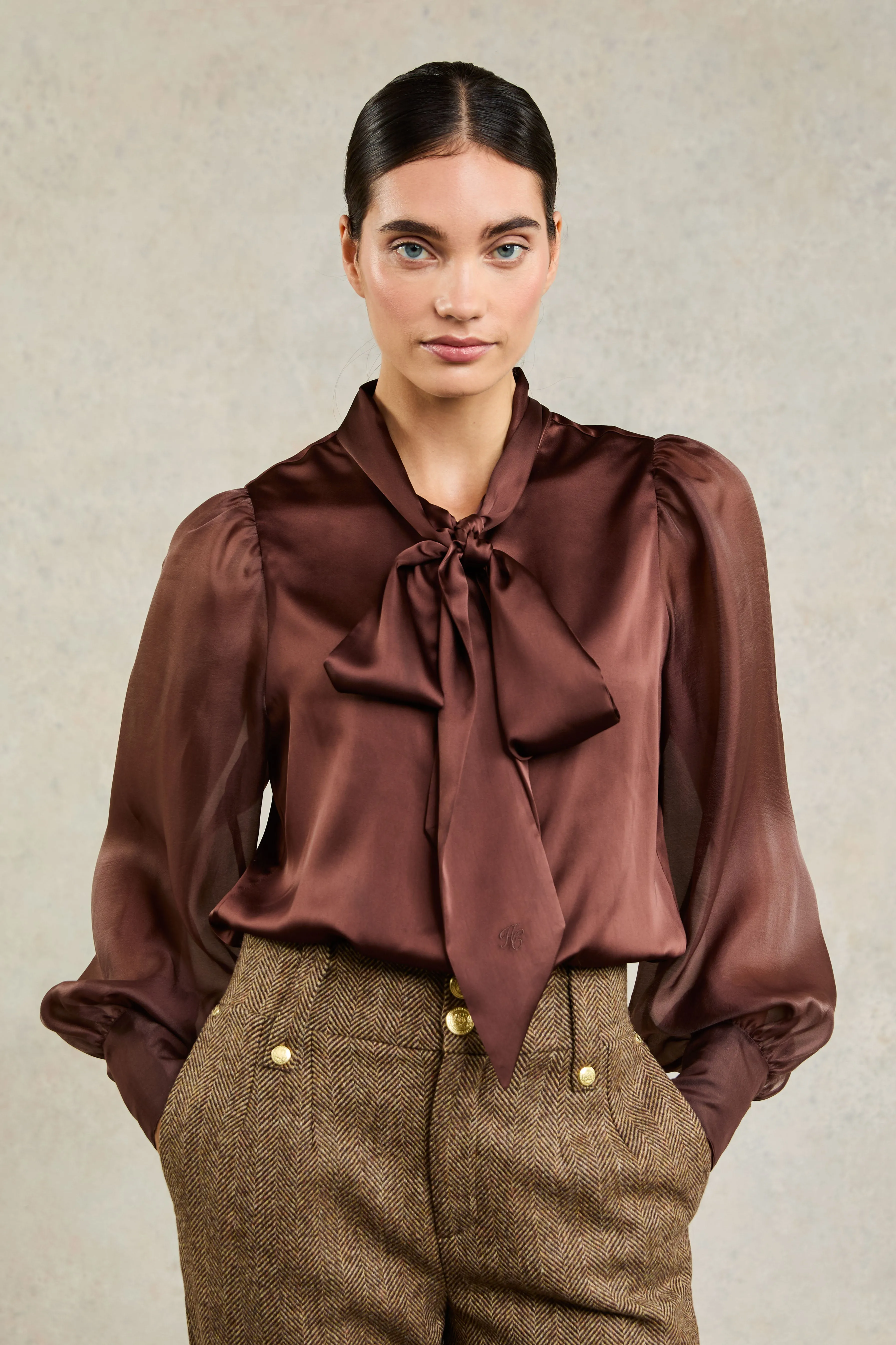 Ariella Blouse (Chocolate) sold by Holland Cooper