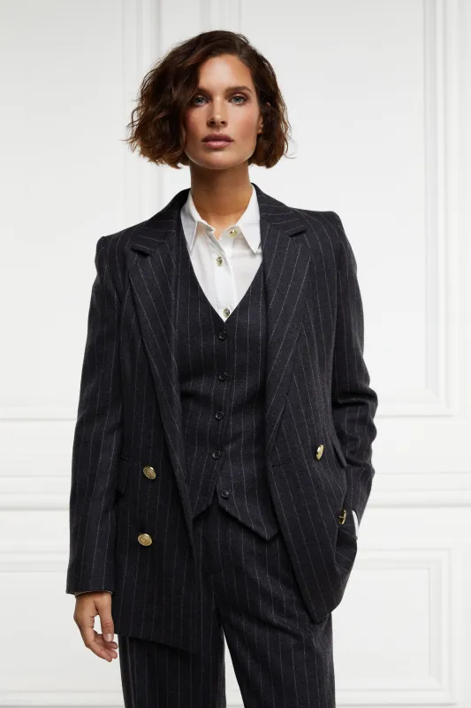 Double Breasted Blazer (Charcoal Pinstripe) made by Holland Cooper