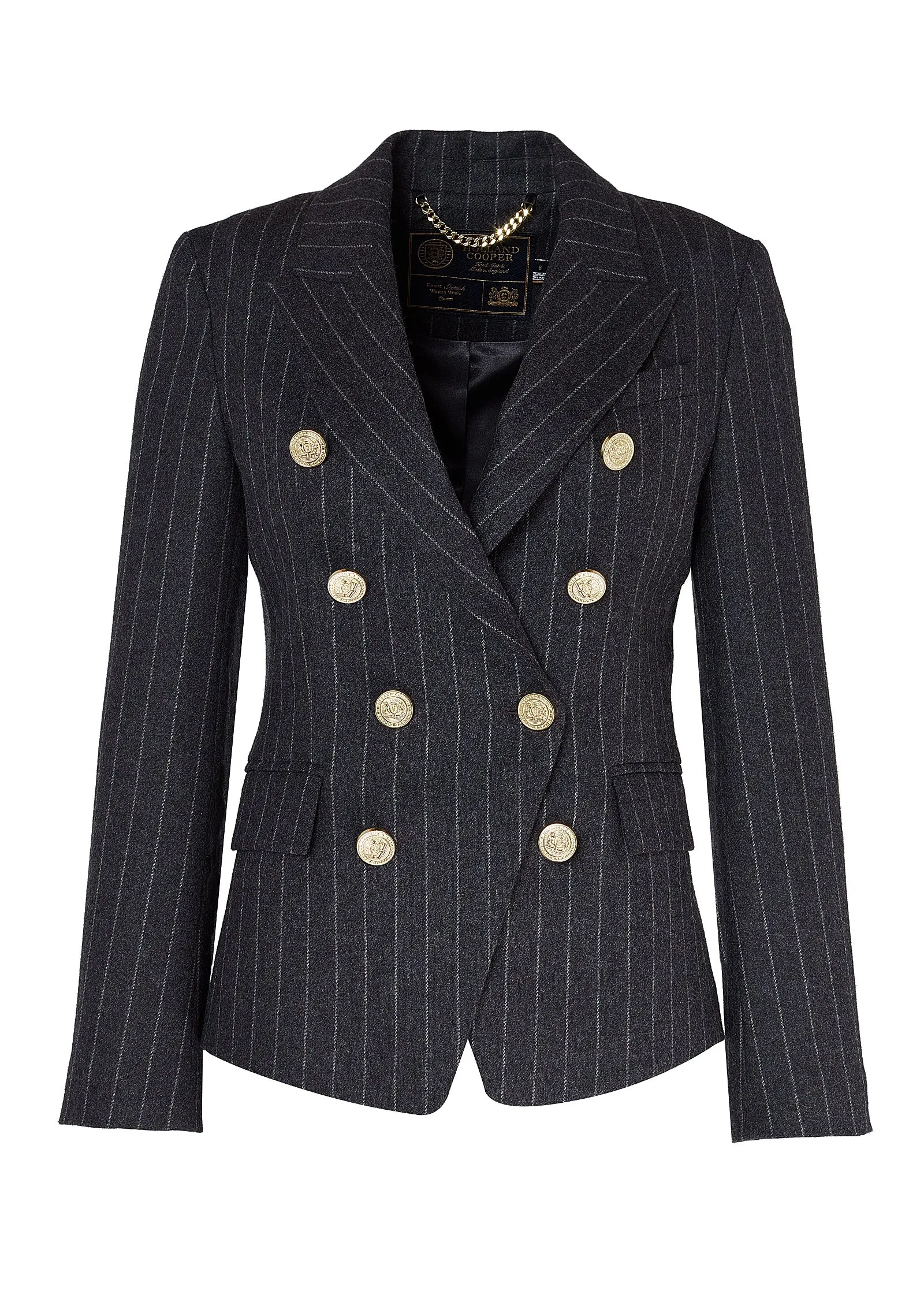 Knightsbridge Blazer (Charcoal Pinstripe) sold by Holland Cooper product image thumbnail 4