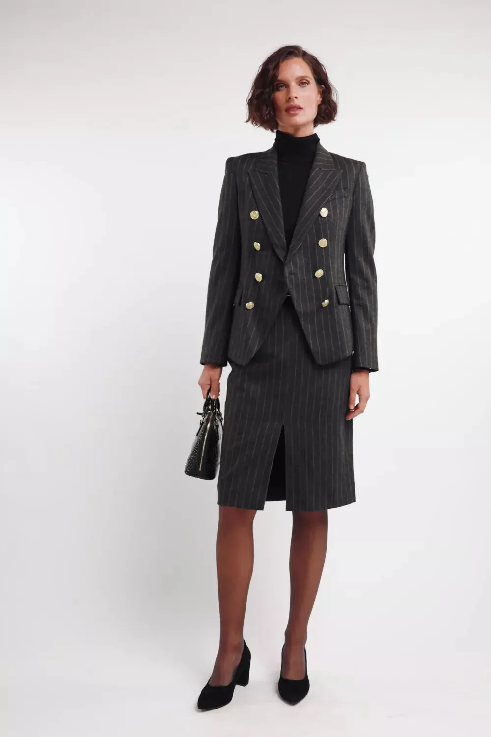 Knightsbridge Blazer (Charcoal Pinstripe) sold by Holland Cooper product image thumbnail 5