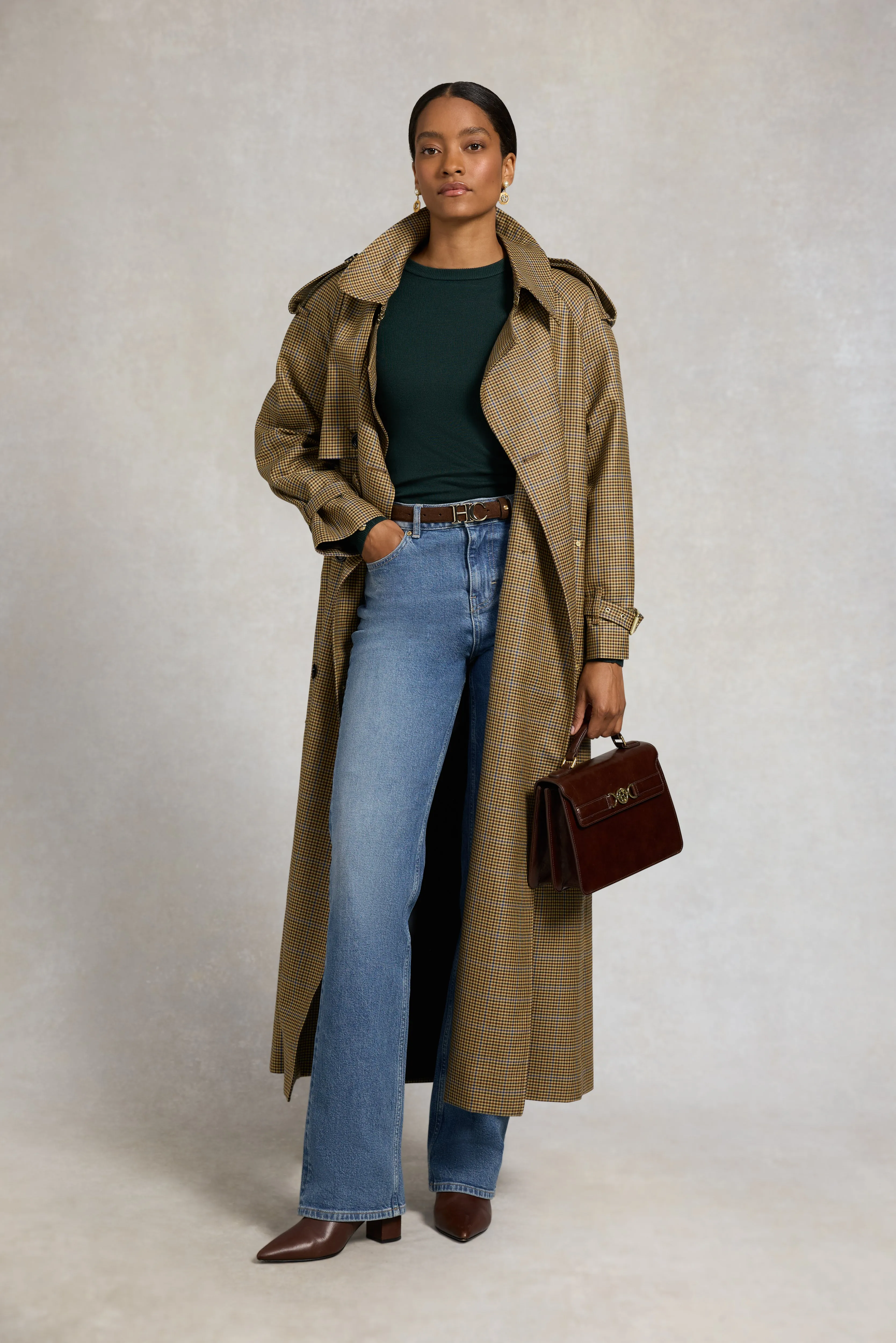 Buttoned Knit Crew Neck (Deep Emerald) sold by Holland Cooper product image thumbnail 3