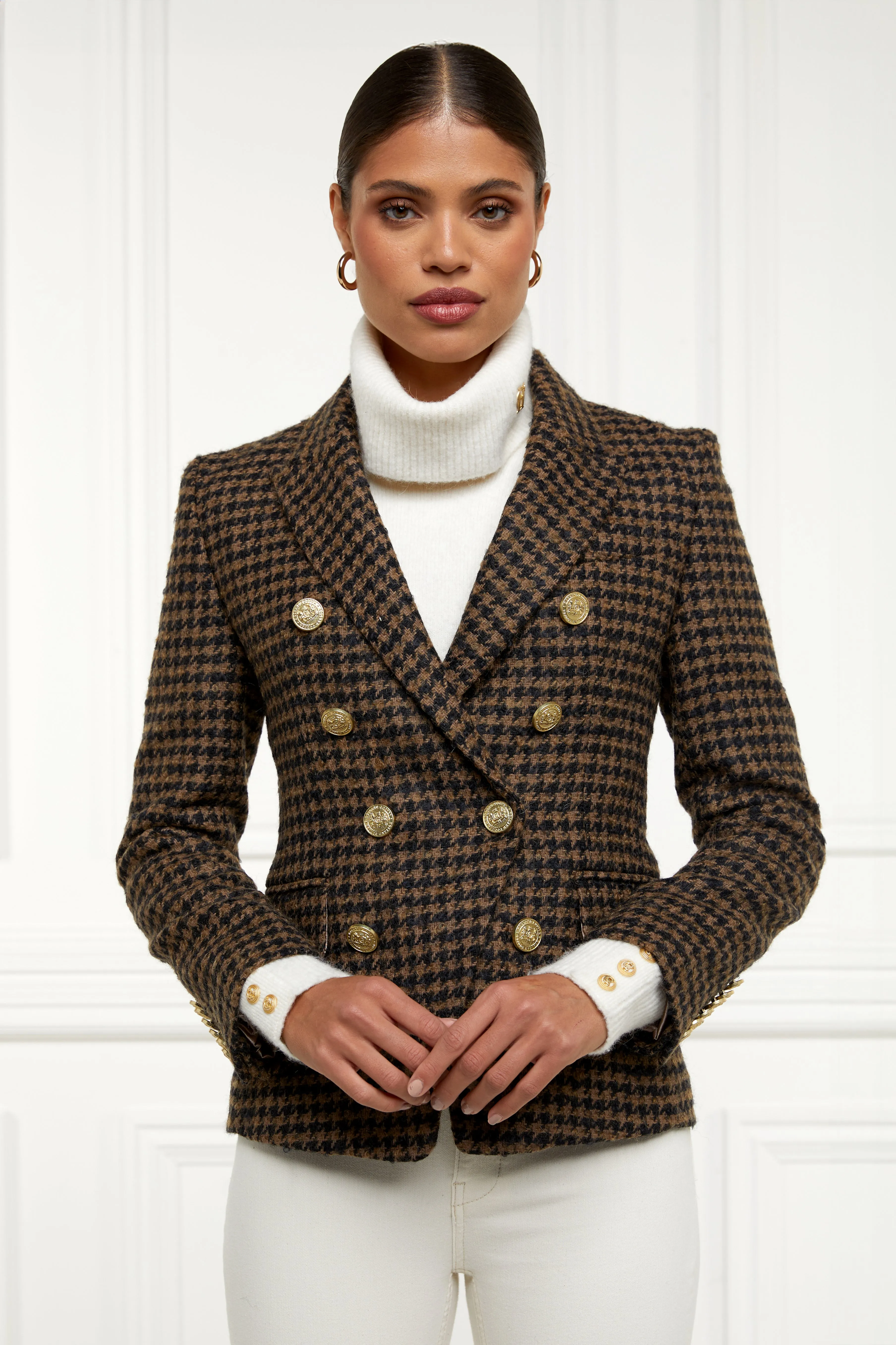 Knightsbridge Blazer (Chocolate Houndstooth) sold by Holland Cooper product image thumbnail 2