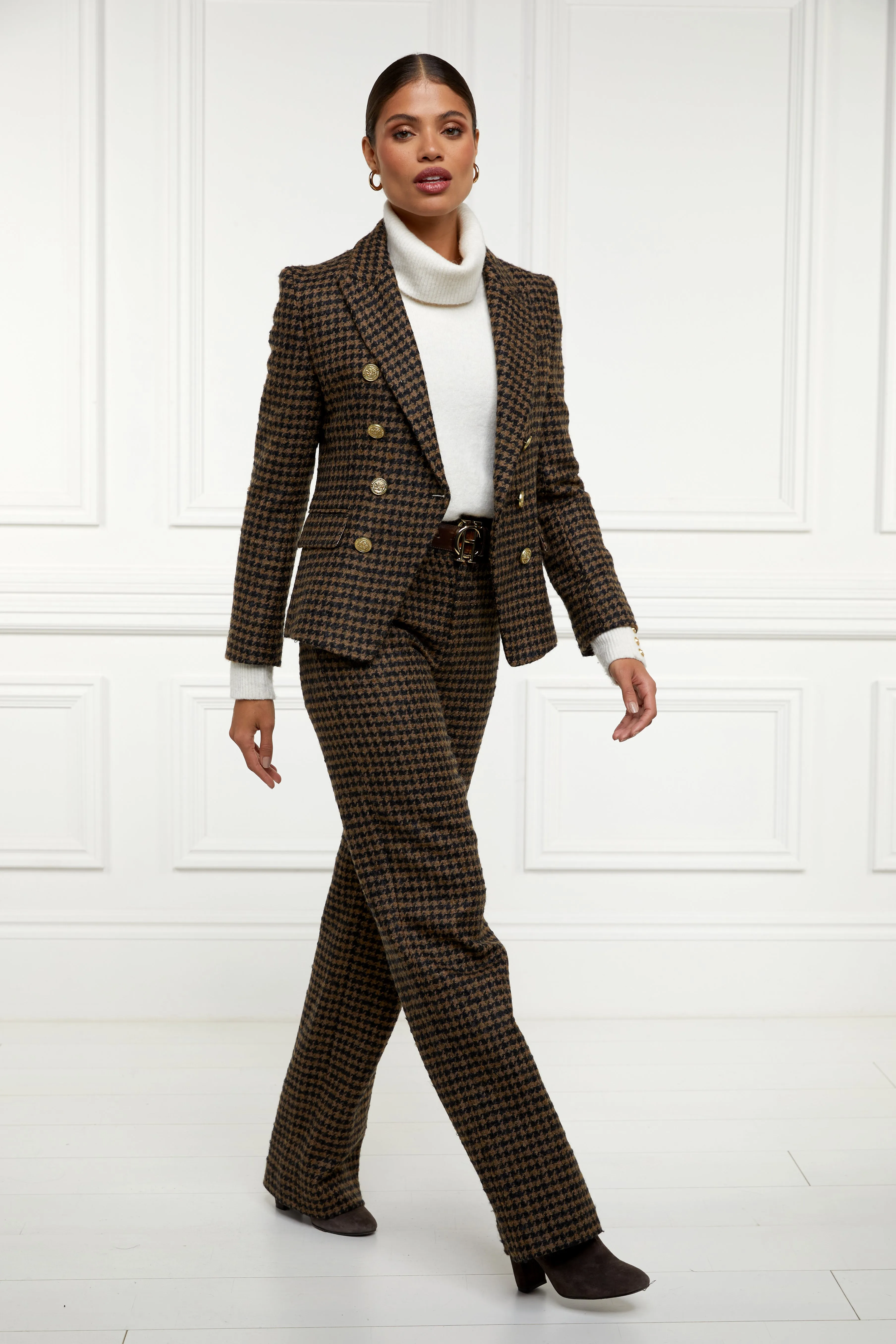 Knightsbridge Blazer (Chocolate Houndstooth) sold by Holland Cooper product image thumbnail 3