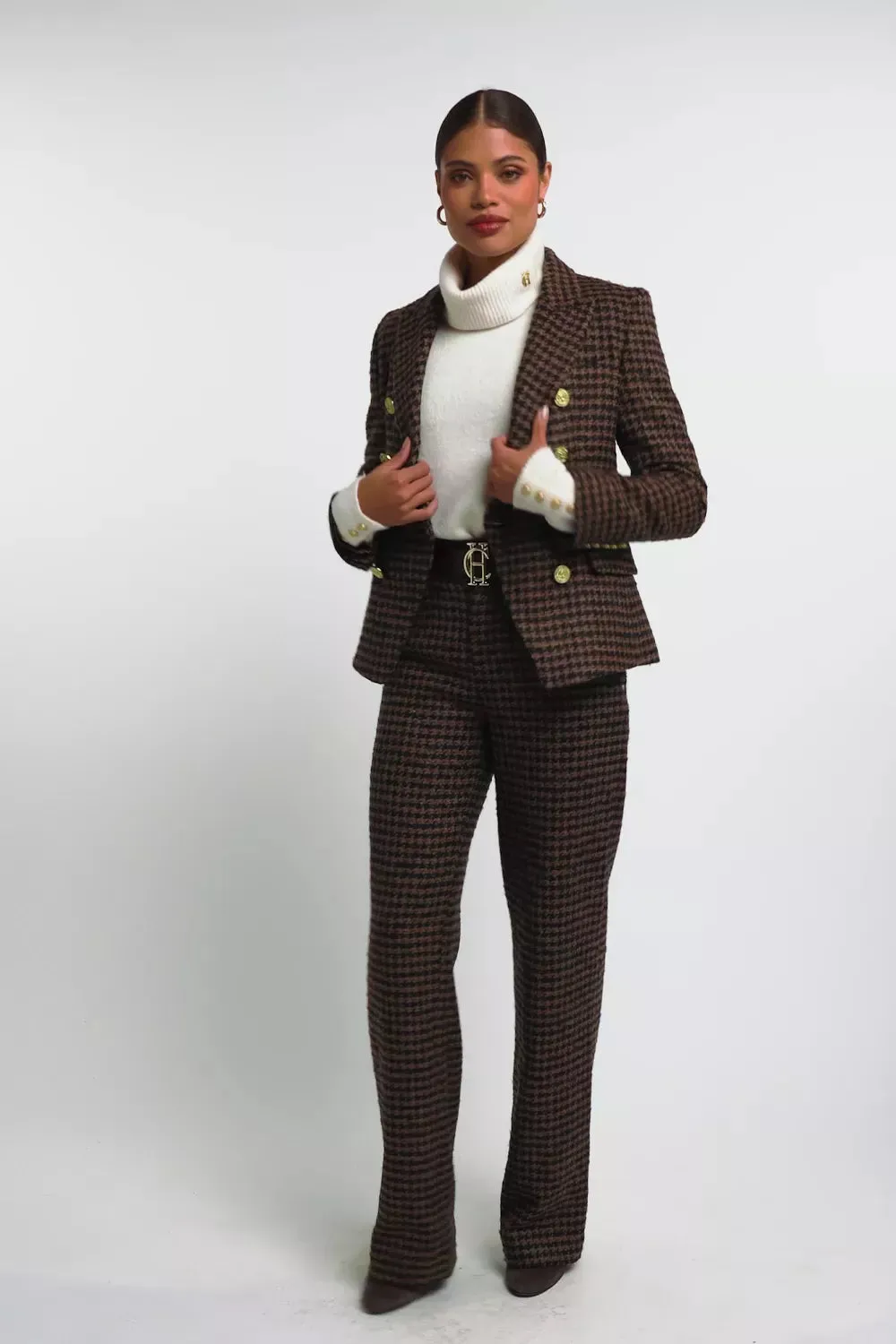 Knightsbridge Blazer (Chocolate Houndstooth) sold by Holland Cooper product image thumbnail 5
