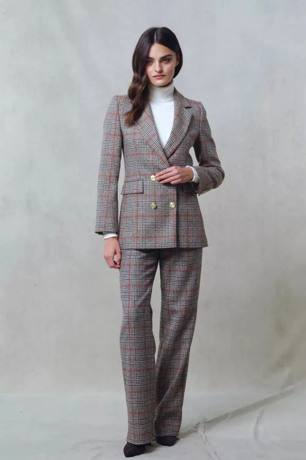 High Waisted Straight Trouser (Orange Windsor) sold by Holland Cooper product image thumbnail 5