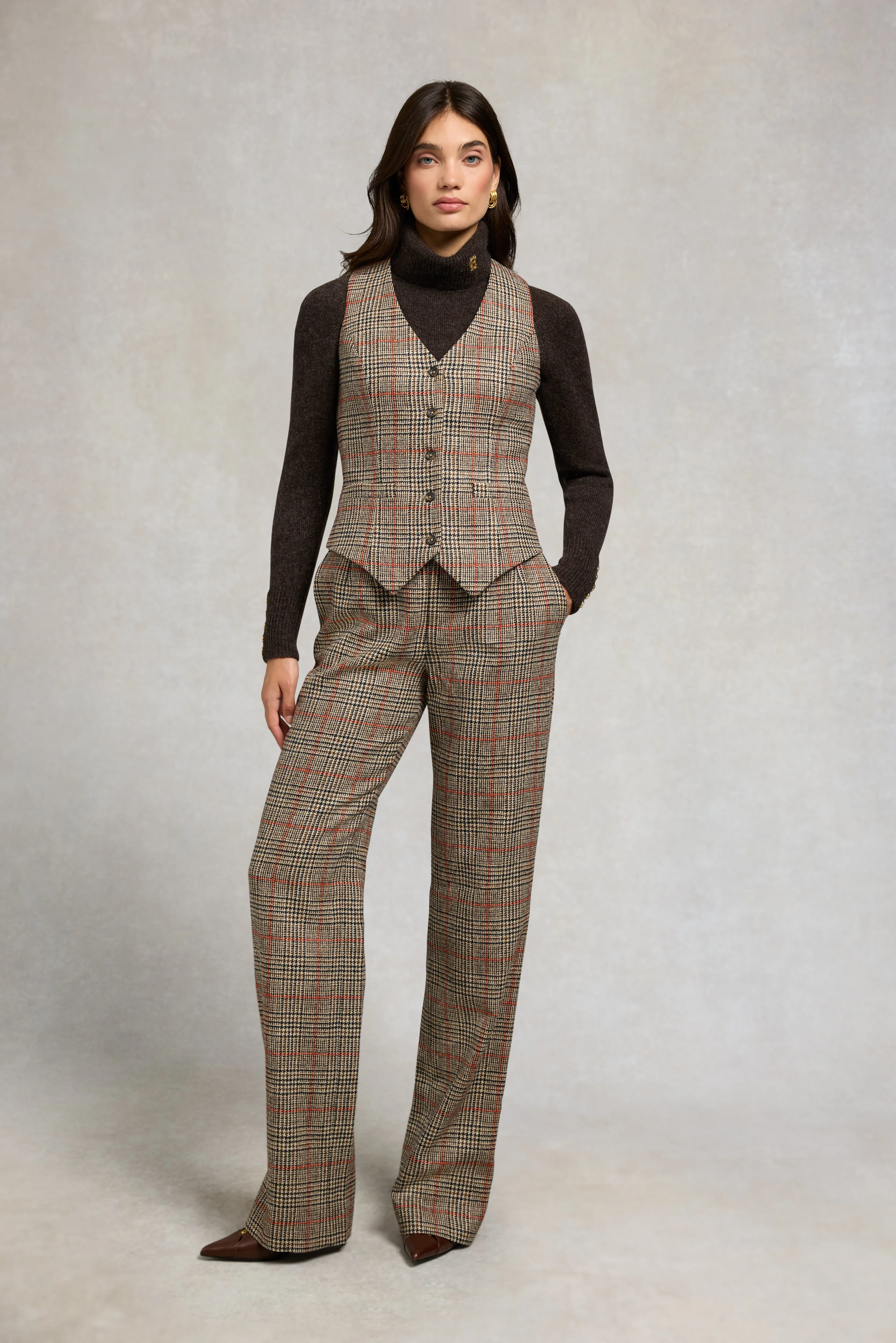 High Waisted Straight Trouser (Orange Windsor) sold by Holland Cooper product image thumbnail 2