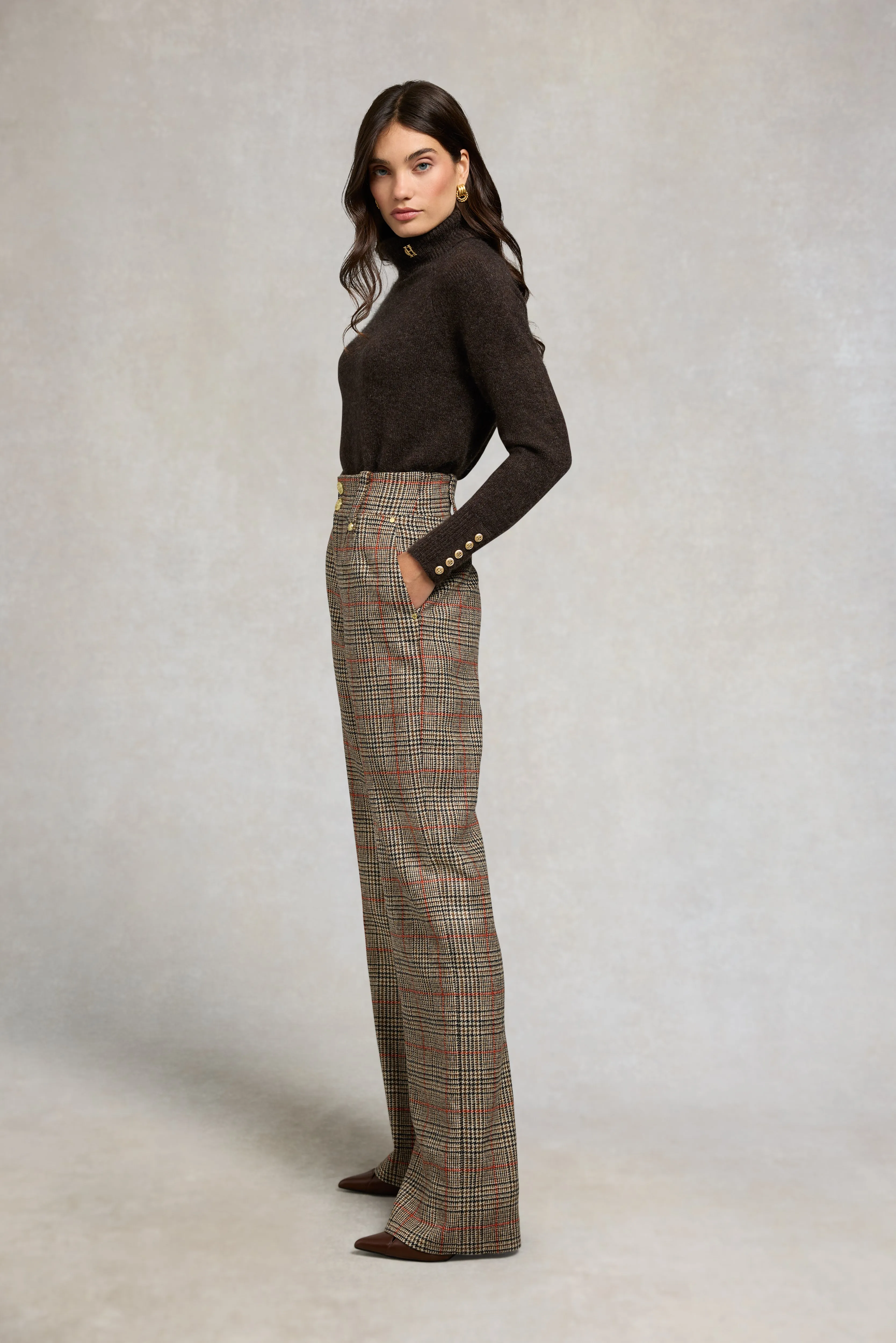 High Waisted Straight Trouser (Orange Windsor) sold by Holland Cooper product image thumbnail 4