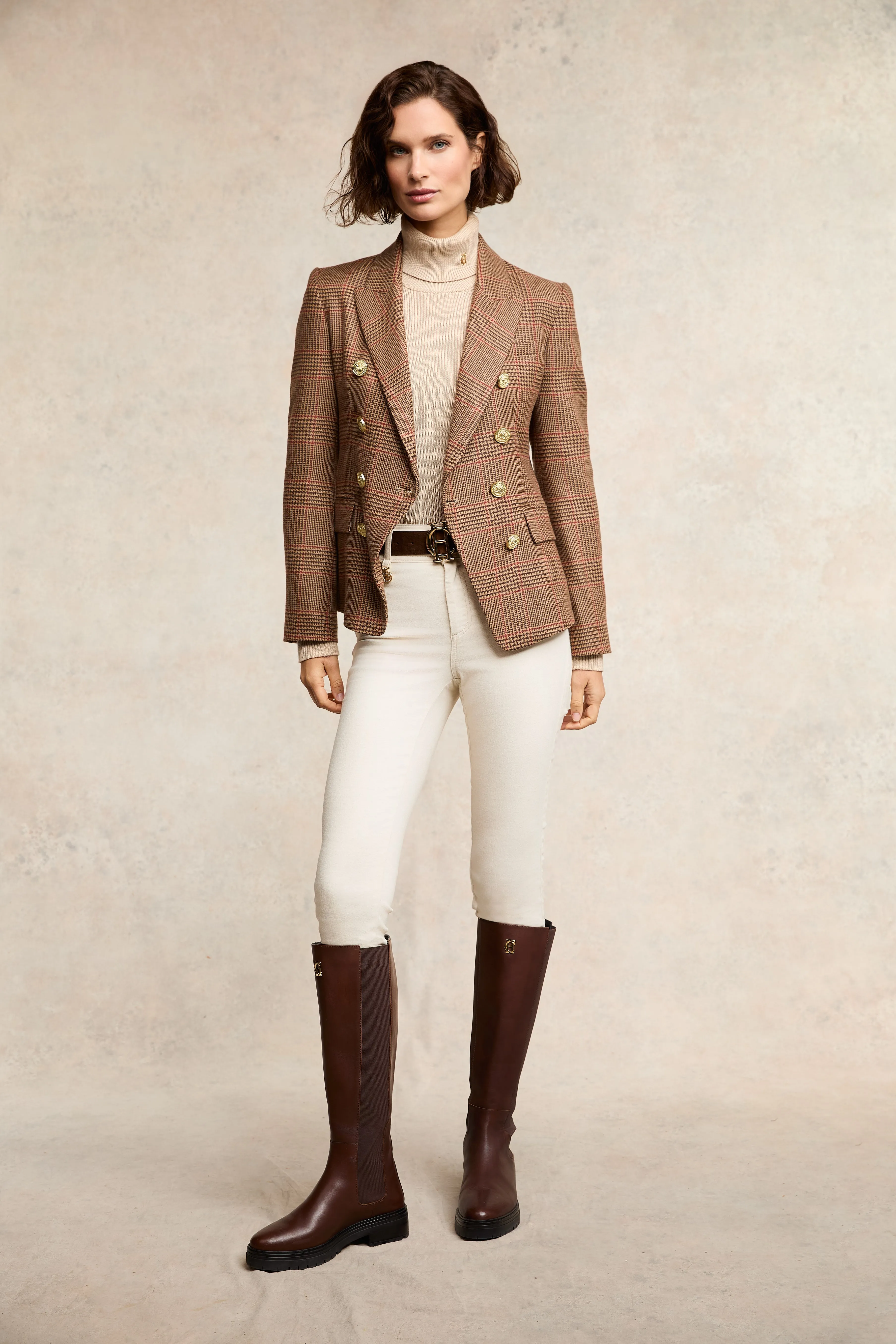 Knightsbridge Blazer (Clarence Check Merlot) sold by Holland Cooper product image thumbnail 3