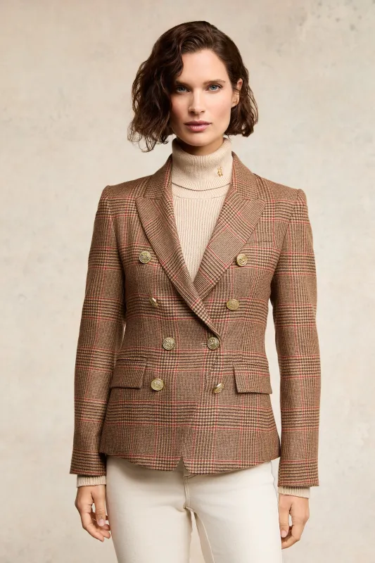 Knightsbridge Blazer (Clarence Check Merlot) made by Holland Cooper