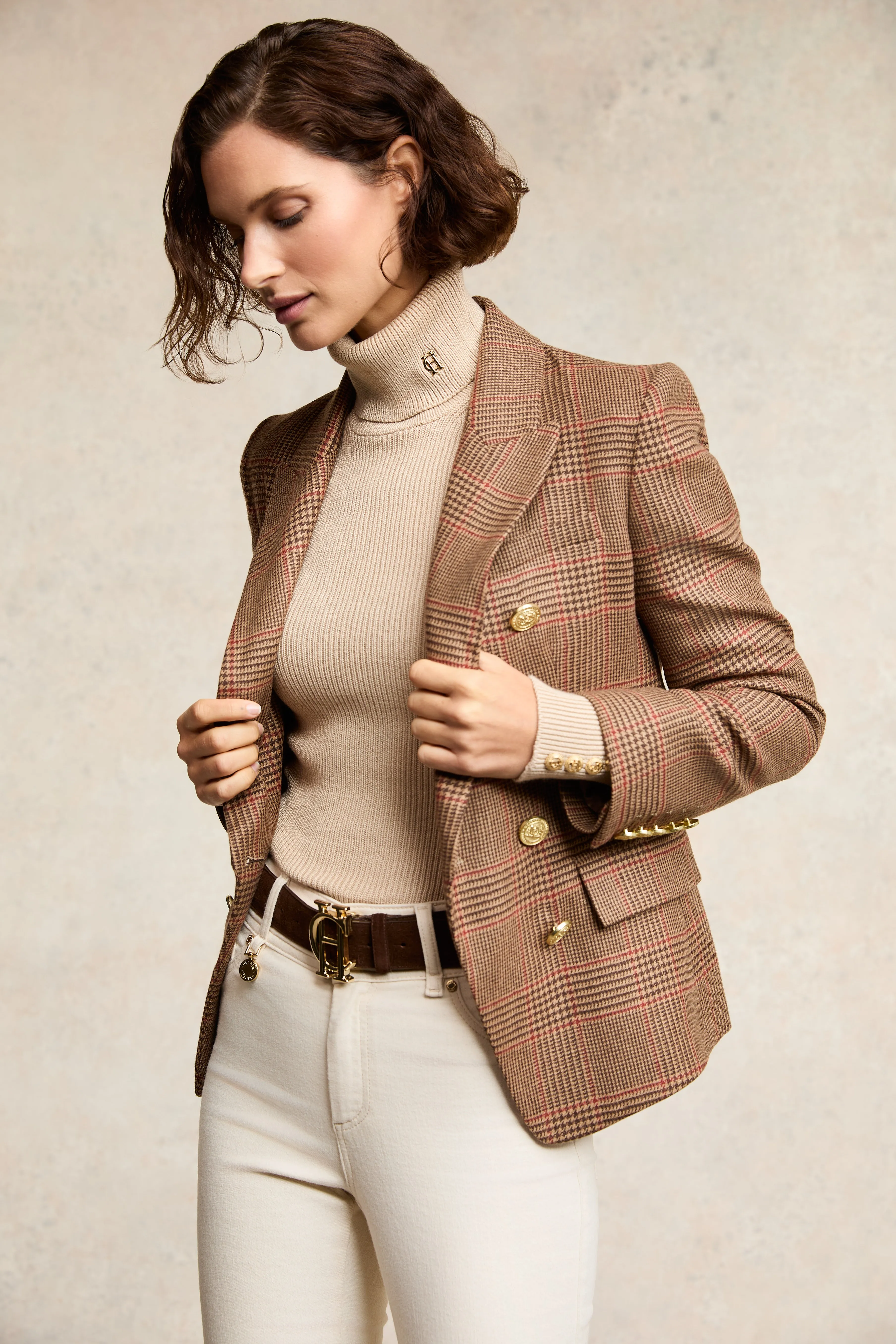 Knightsbridge Blazer (Clarence Check Merlot) sold by Holland Cooper product image thumbnail 2