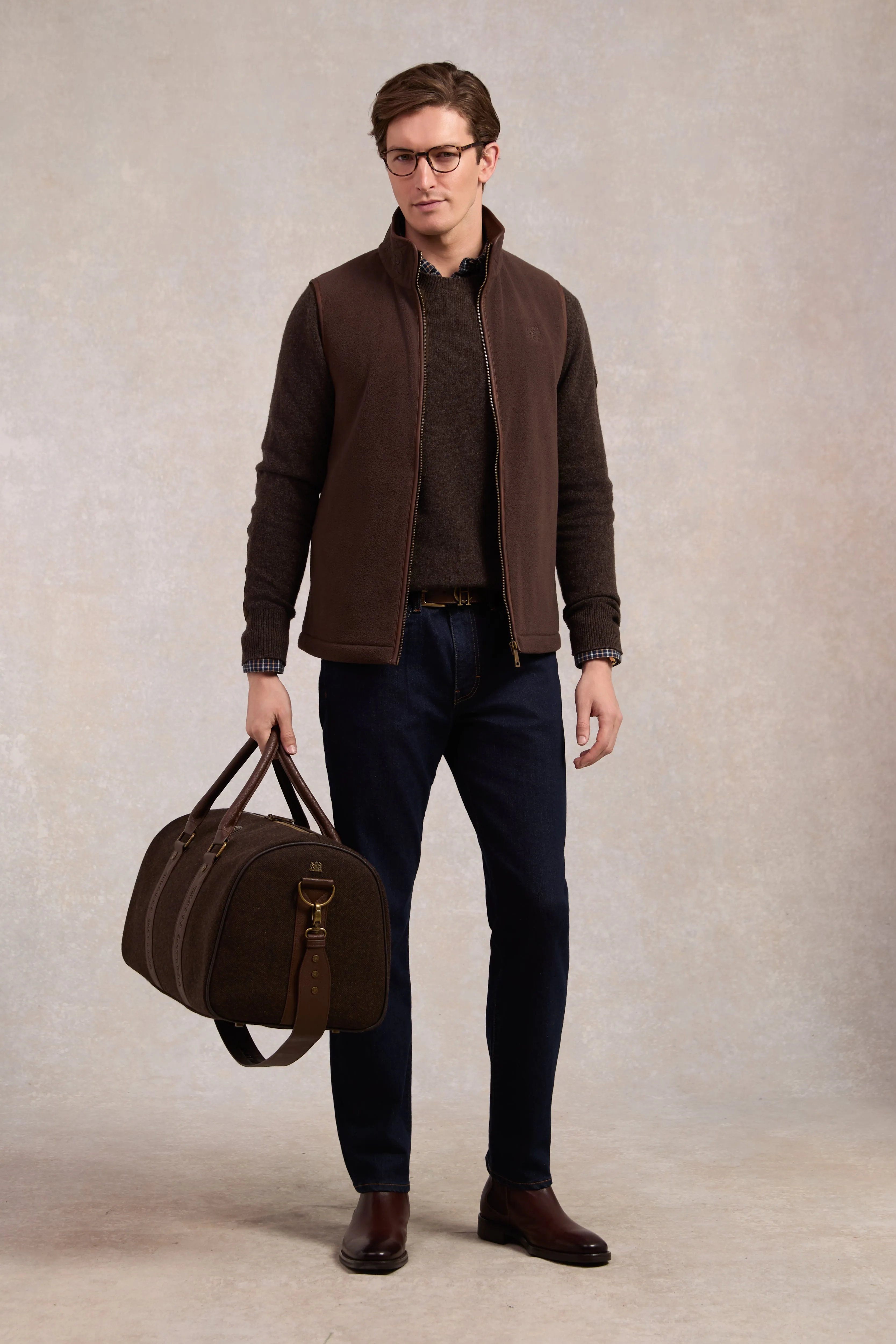 Men's Country Fleece Gilet (Chocolate) sold by Holland Cooper product image thumbnail 2