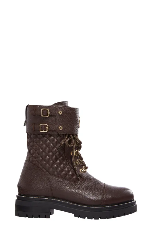 Camden Biker Boot (Chocolate) sold by Holland Cooper