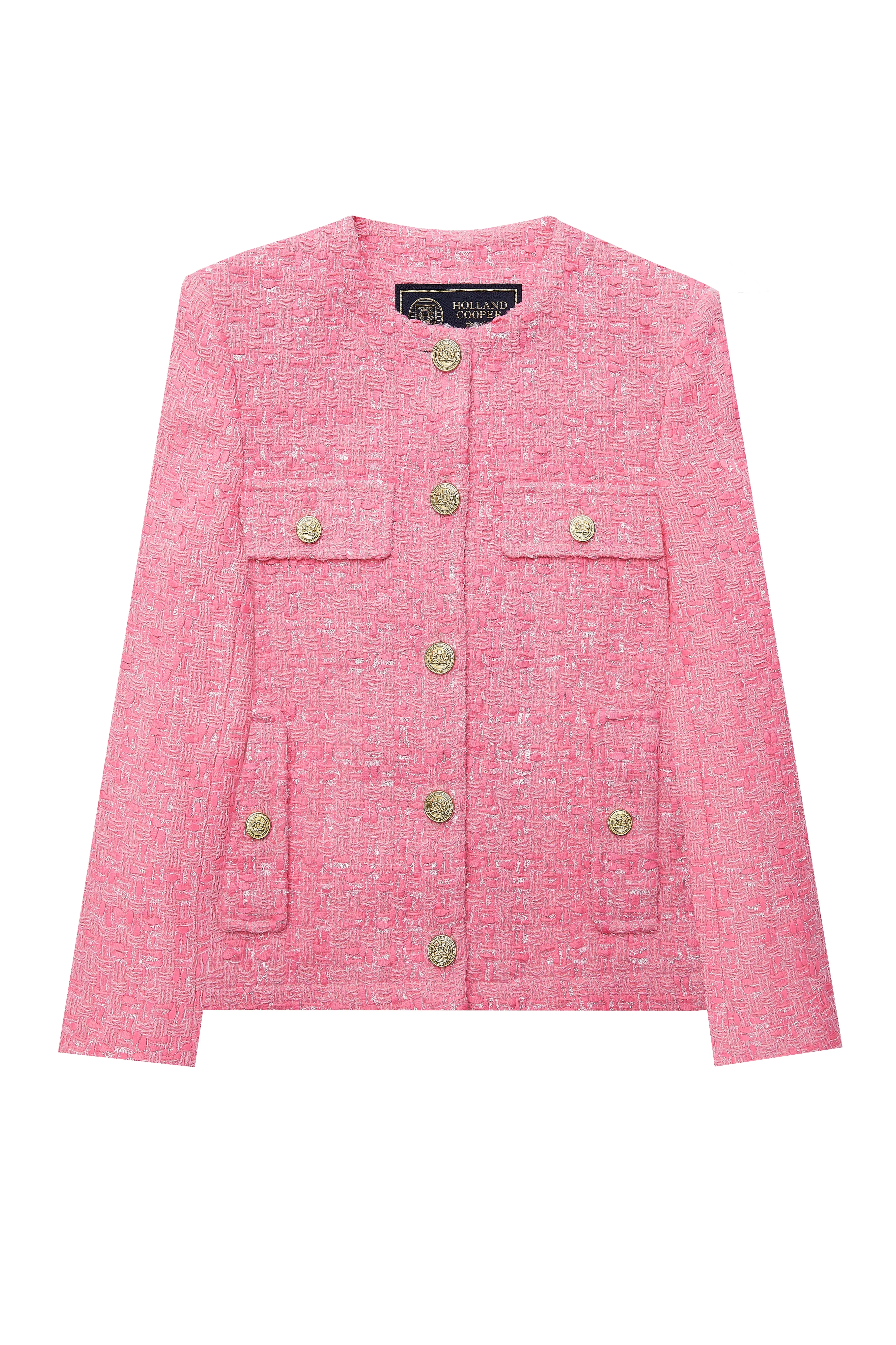 Chelsea Jacket (Pop Pink Boucle) sold by Holland Cooper product image thumbnail 4