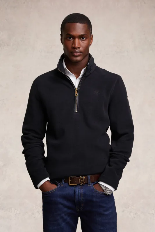 Men's Country Fleece Quarter Zip (Black) sold by Holland Cooper