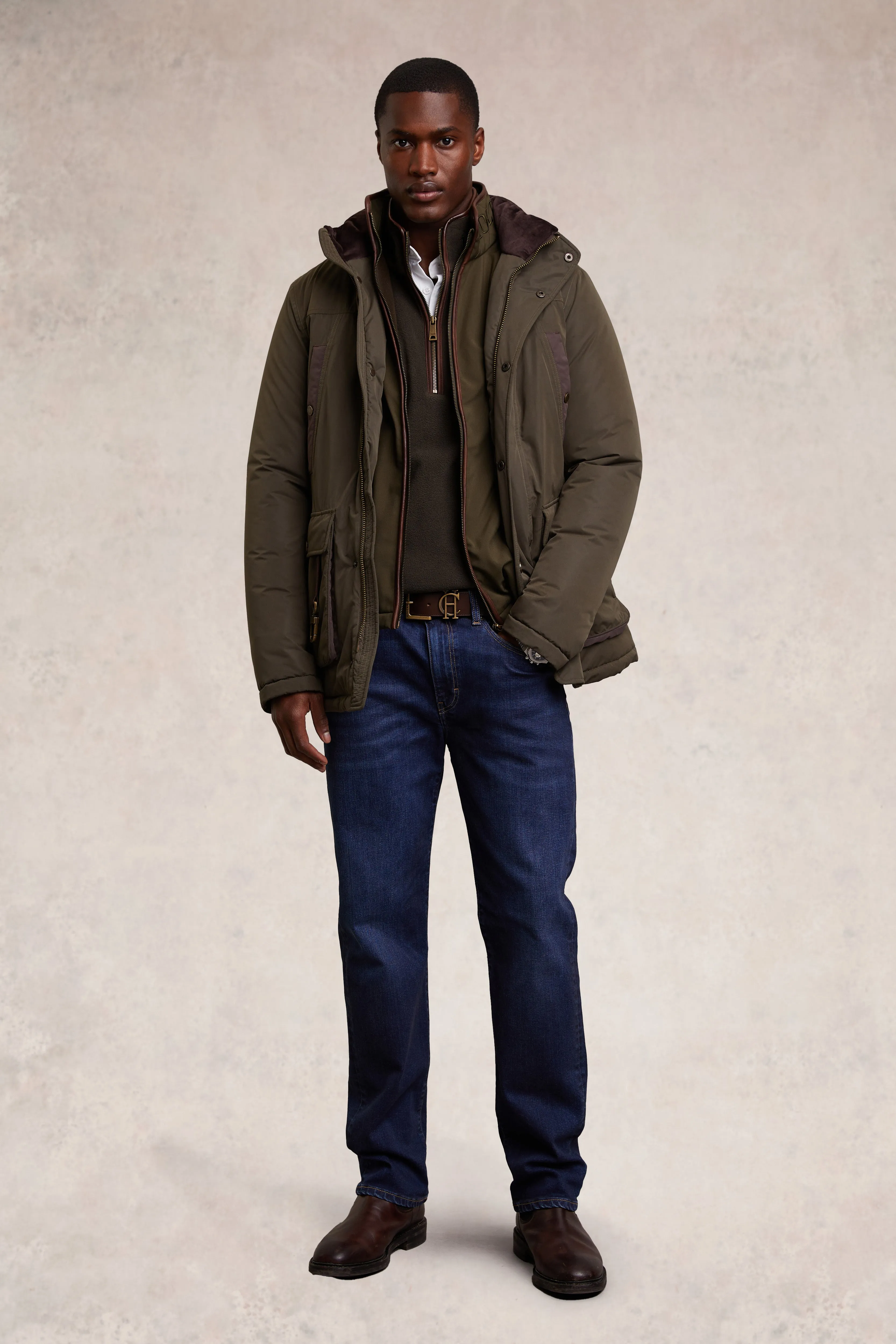 Men's Country Fleece Quarter Zip (Khaki) sold by Holland Cooper product image thumbnail 3