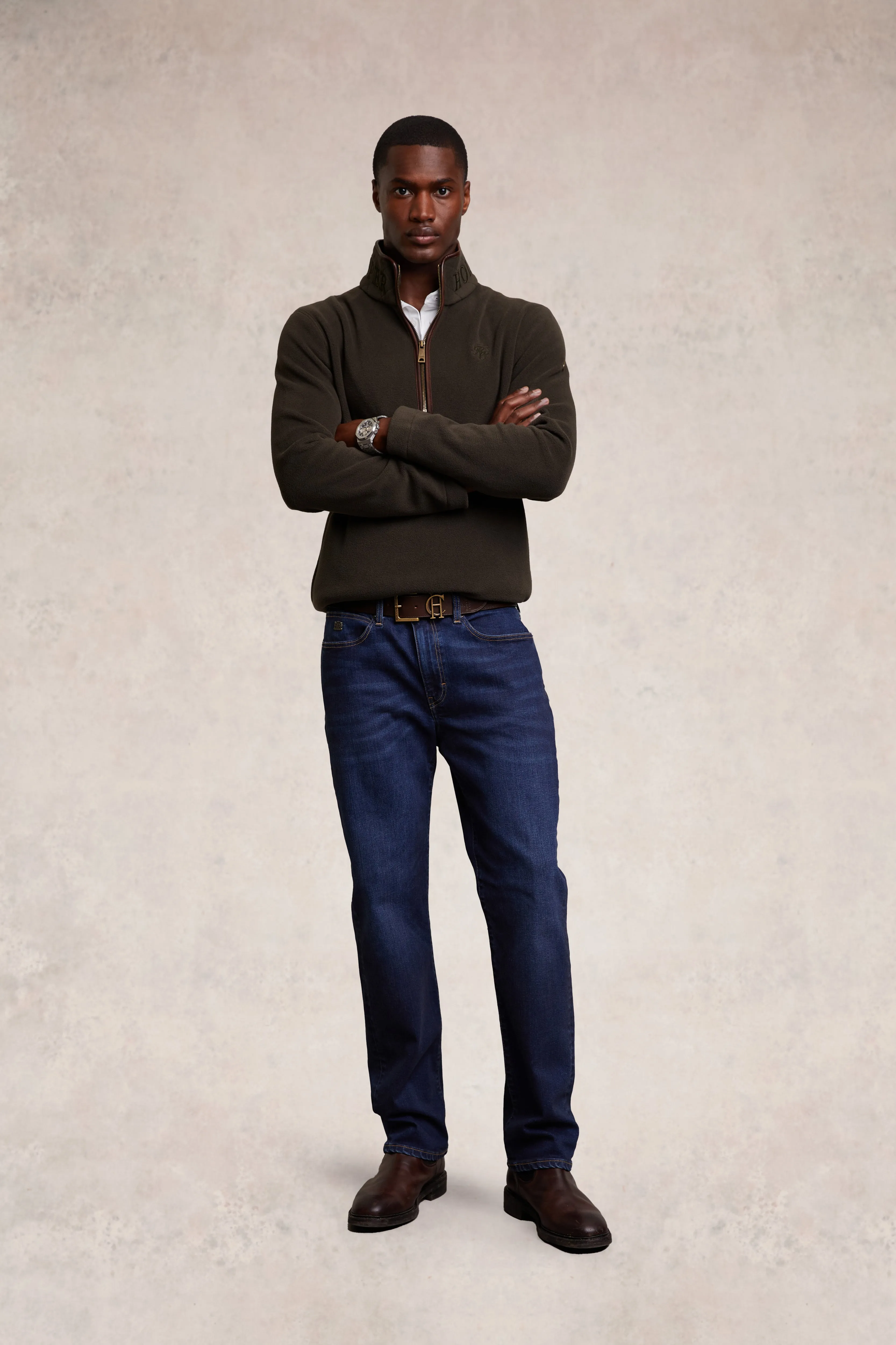 Men's Country Fleece Quarter Zip (Khaki) sold by Holland Cooper product image thumbnail 5