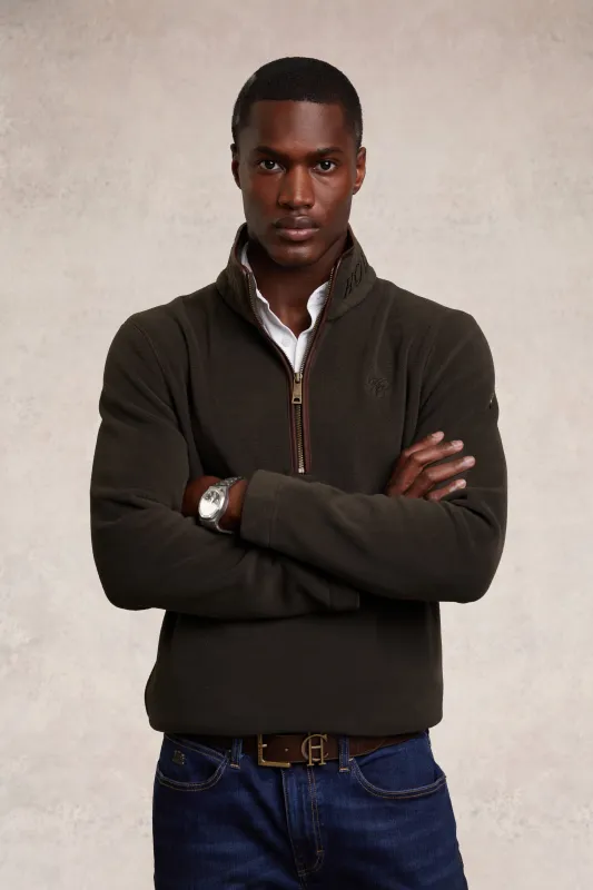 Men's Country Fleece Quarter Zip (Khaki) sold by Holland Cooper