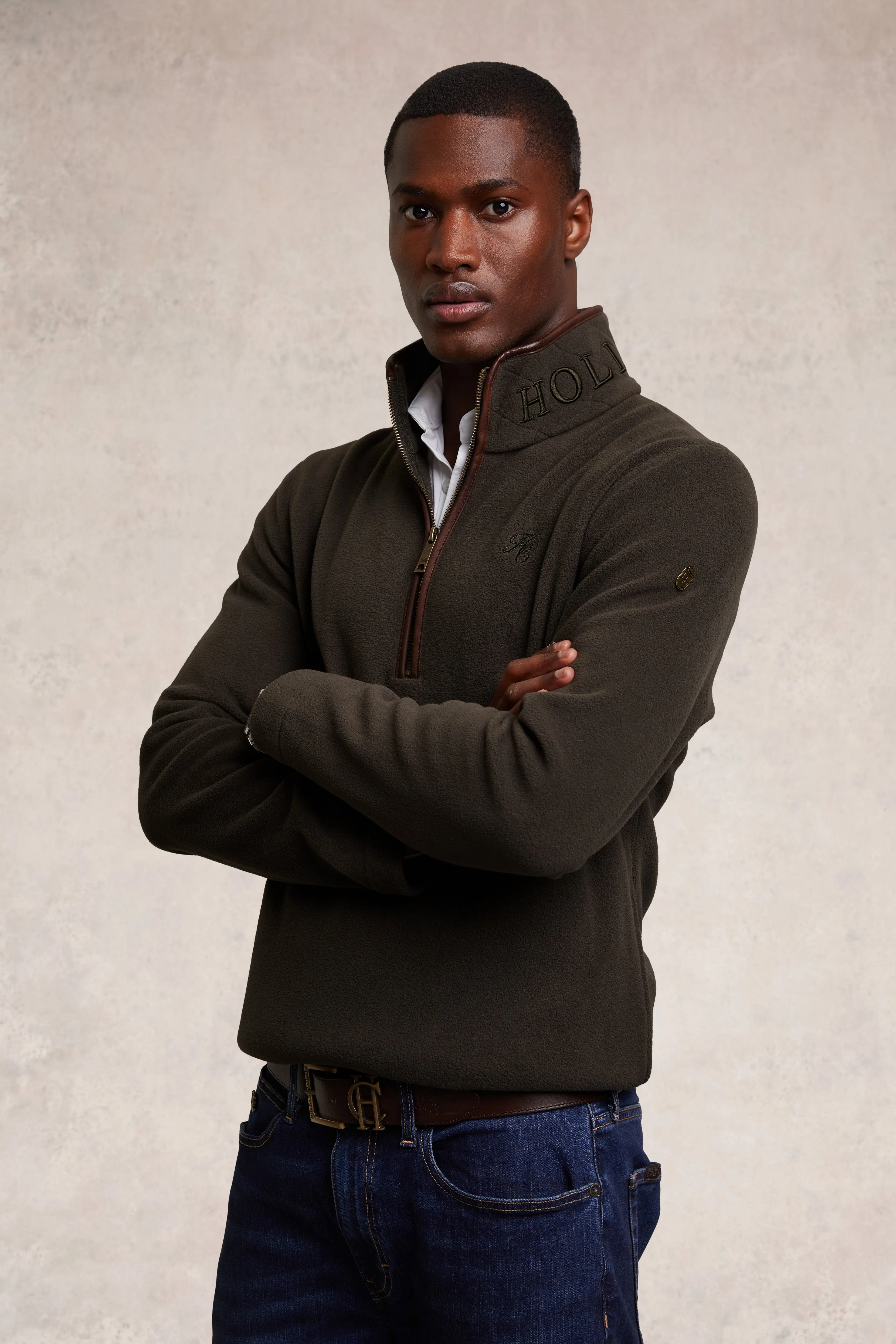 Men's Country Fleece Quarter Zip (Khaki) sold by Holland Cooper product image thumbnail 2