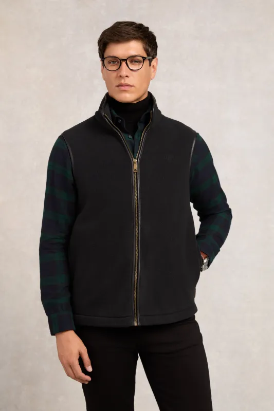 Men's Country Fleece Gilet (Black) sold by Holland Cooper