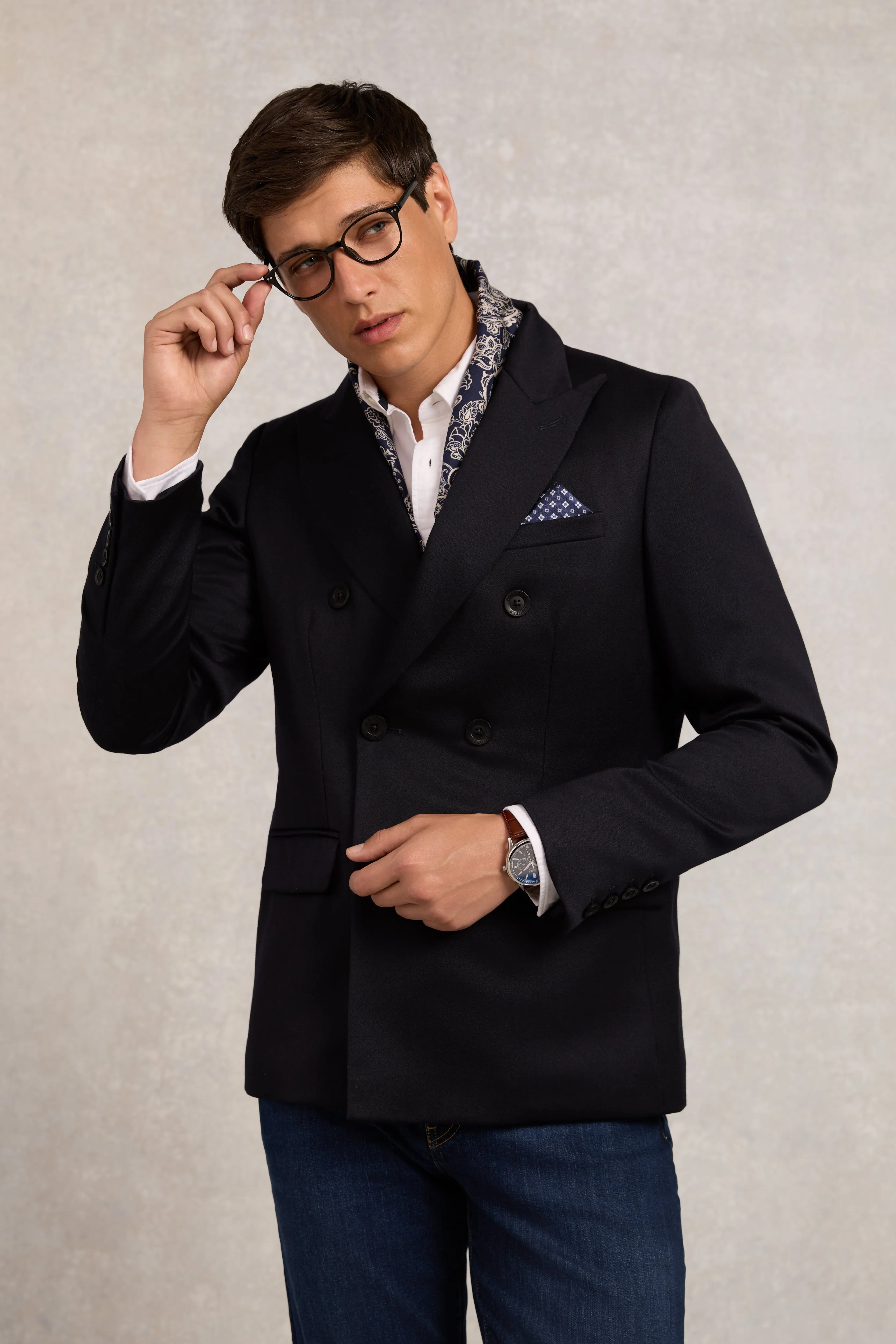 The Double Breasted Blazer (Navy Barathea) sold by Holland Cooper product image thumbnail 2