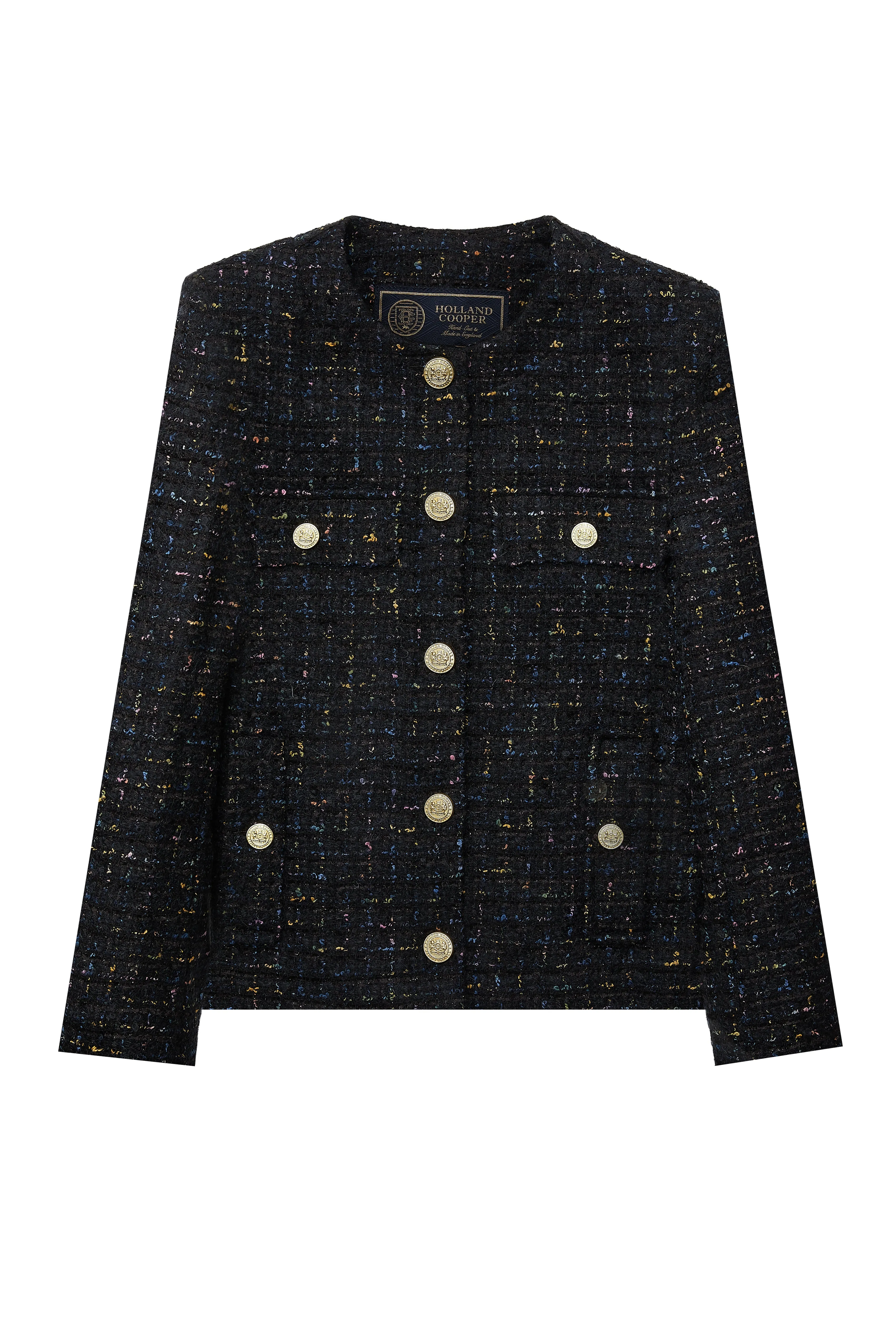 Chelsea Jacket (Black Rainbow Sparkle Tweed) sold by Holland Cooper product image thumbnail 4
