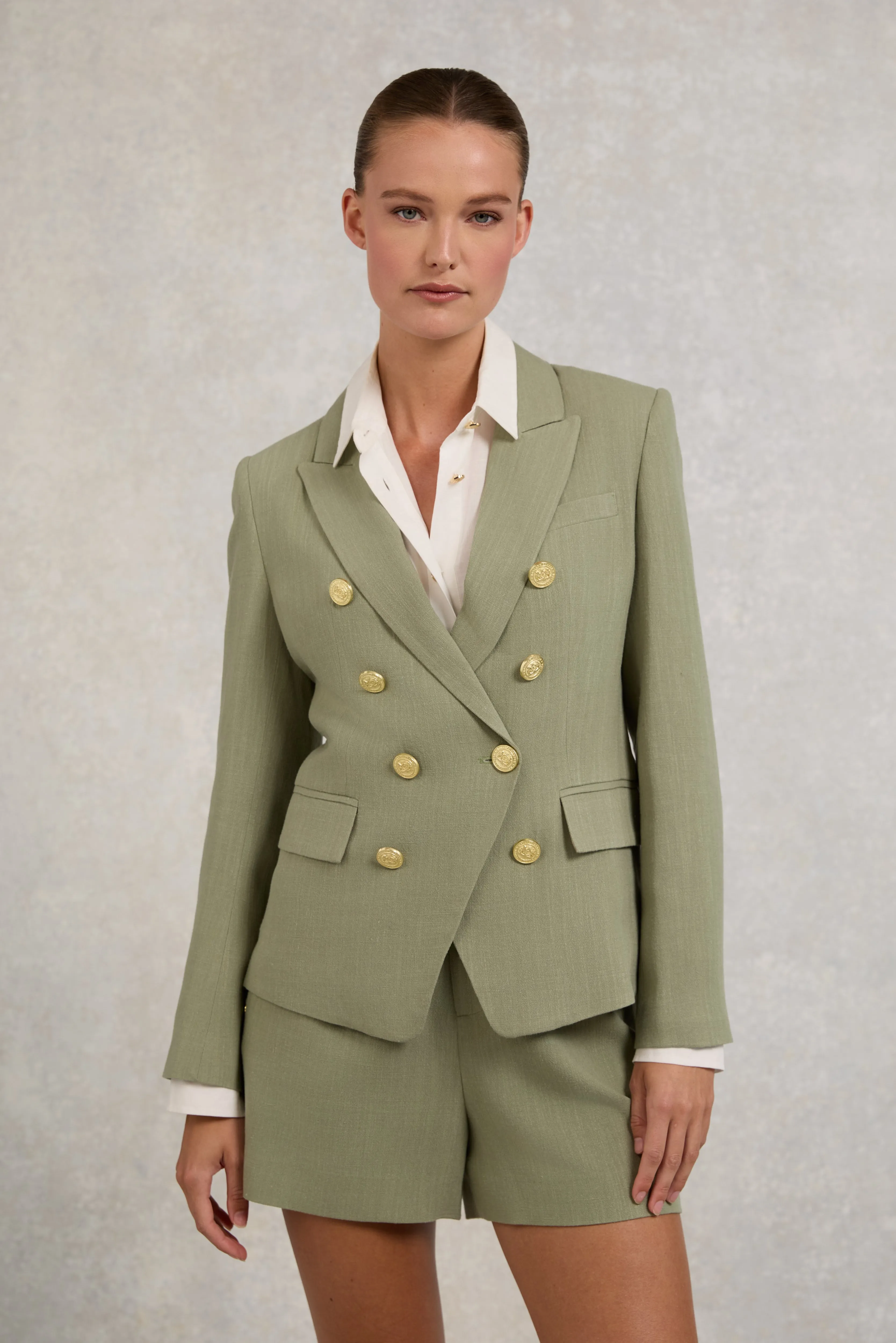Knightsbridge Blazer (Sage Linen) sold by Holland Cooper
