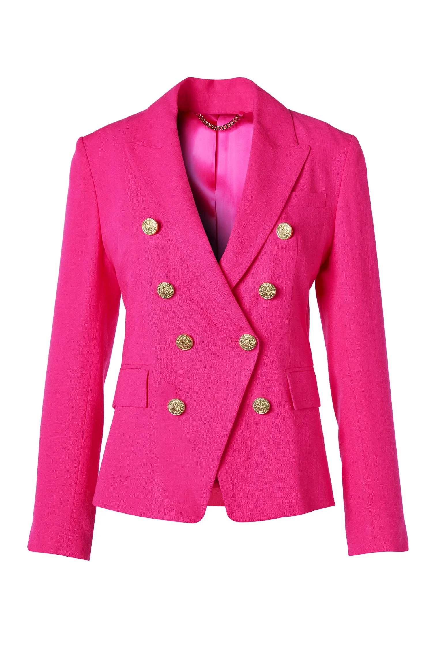 Knightsbridge Blazer (Hot Pink Linen) sold by Holland Cooper product image thumbnail 4