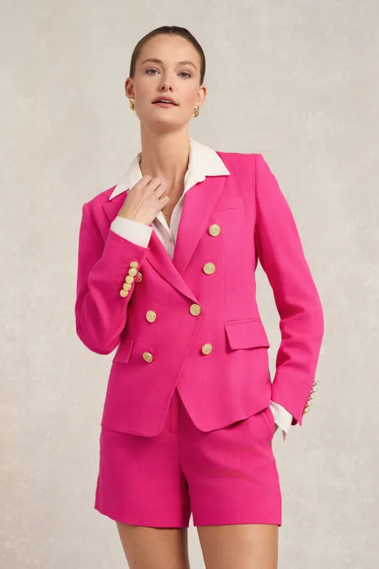 Knightsbridge Blazer (Hot Pink Linen) made by Holland Cooper