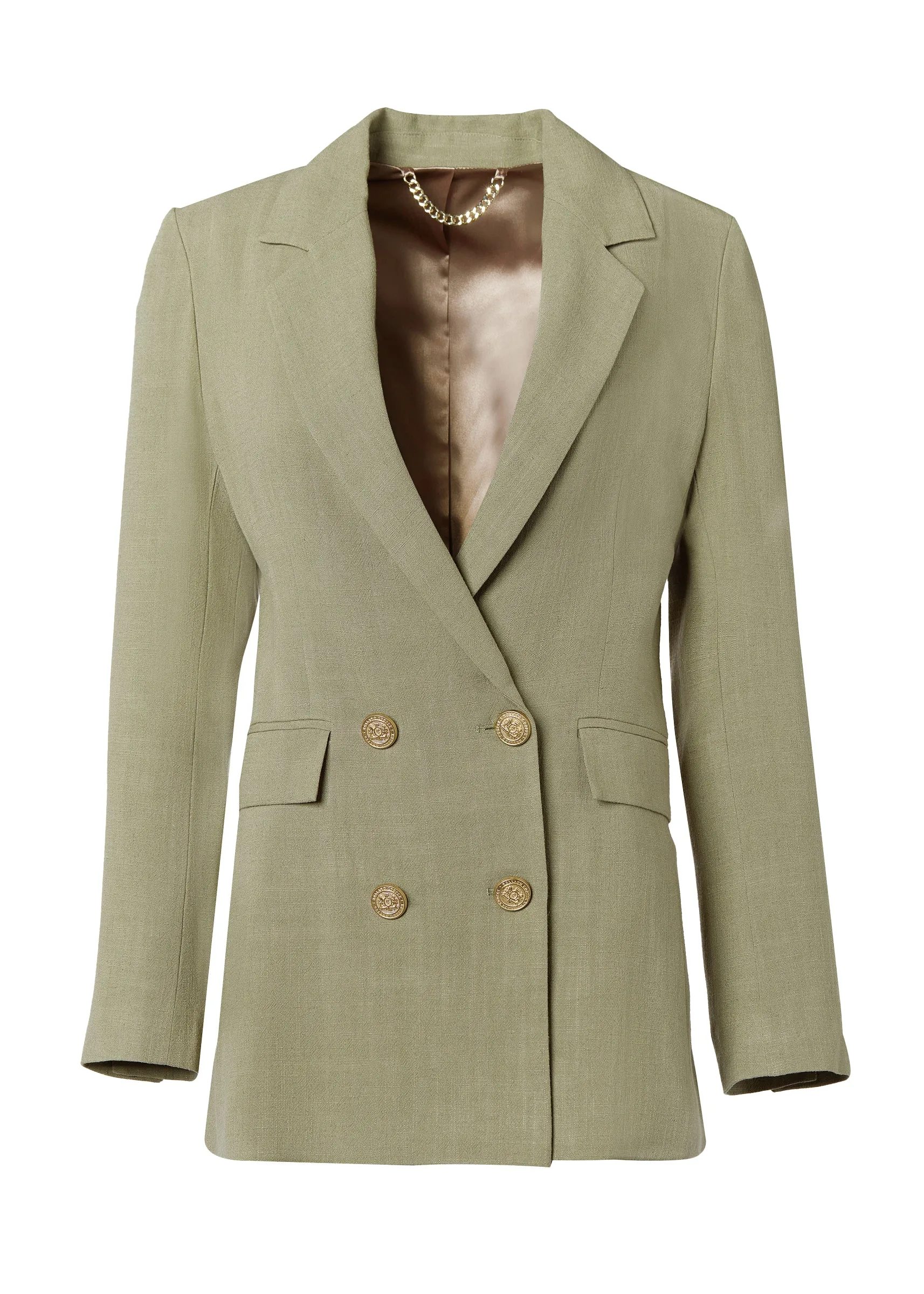 Double Breasted Blazer (Sage Linen) sold by Holland Cooper product image thumbnail 4