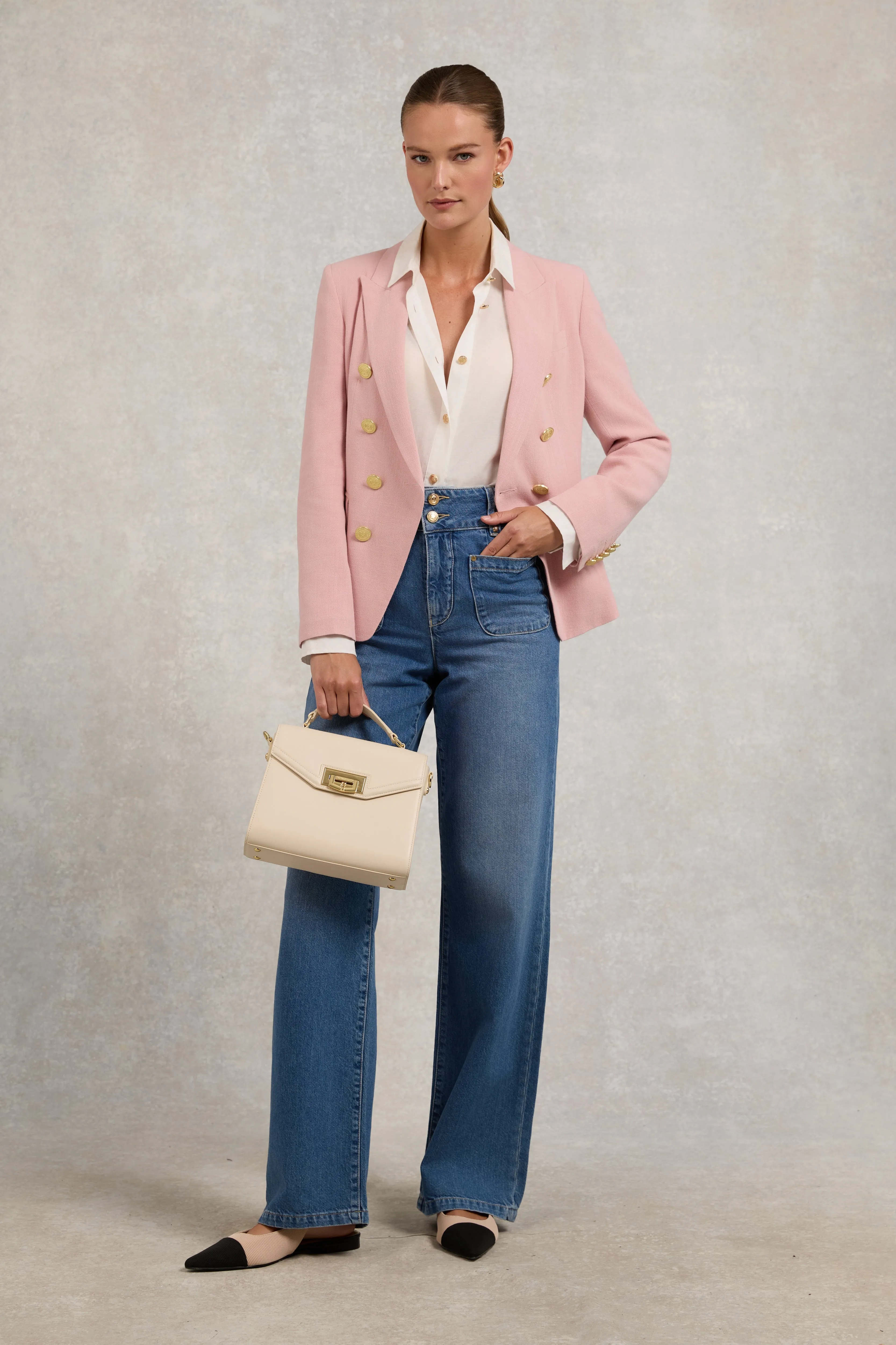 Knightsbridge Blazer (Pink Linen) sold by Holland Cooper product image thumbnail 3