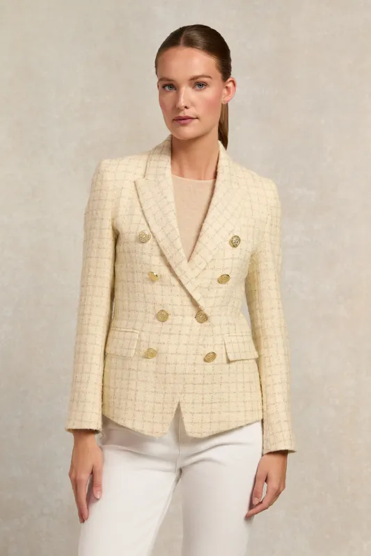 Knightsbridge Blazer (Ivory Sparkle Tweed) made by Holland Cooper