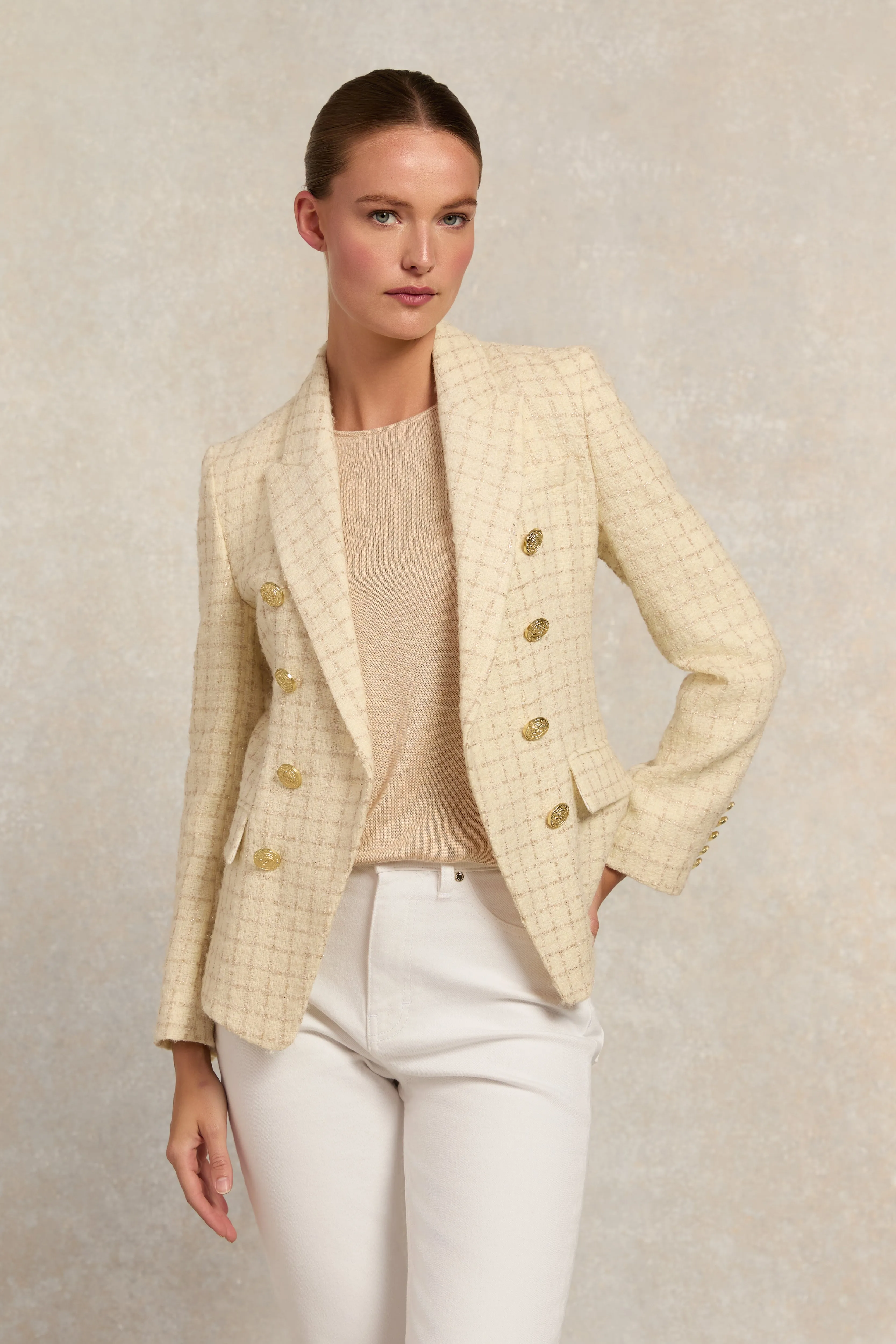 Knightsbridge Blazer (Ivory Sparkle Tweed) sold by Holland Cooper product image thumbnail 2