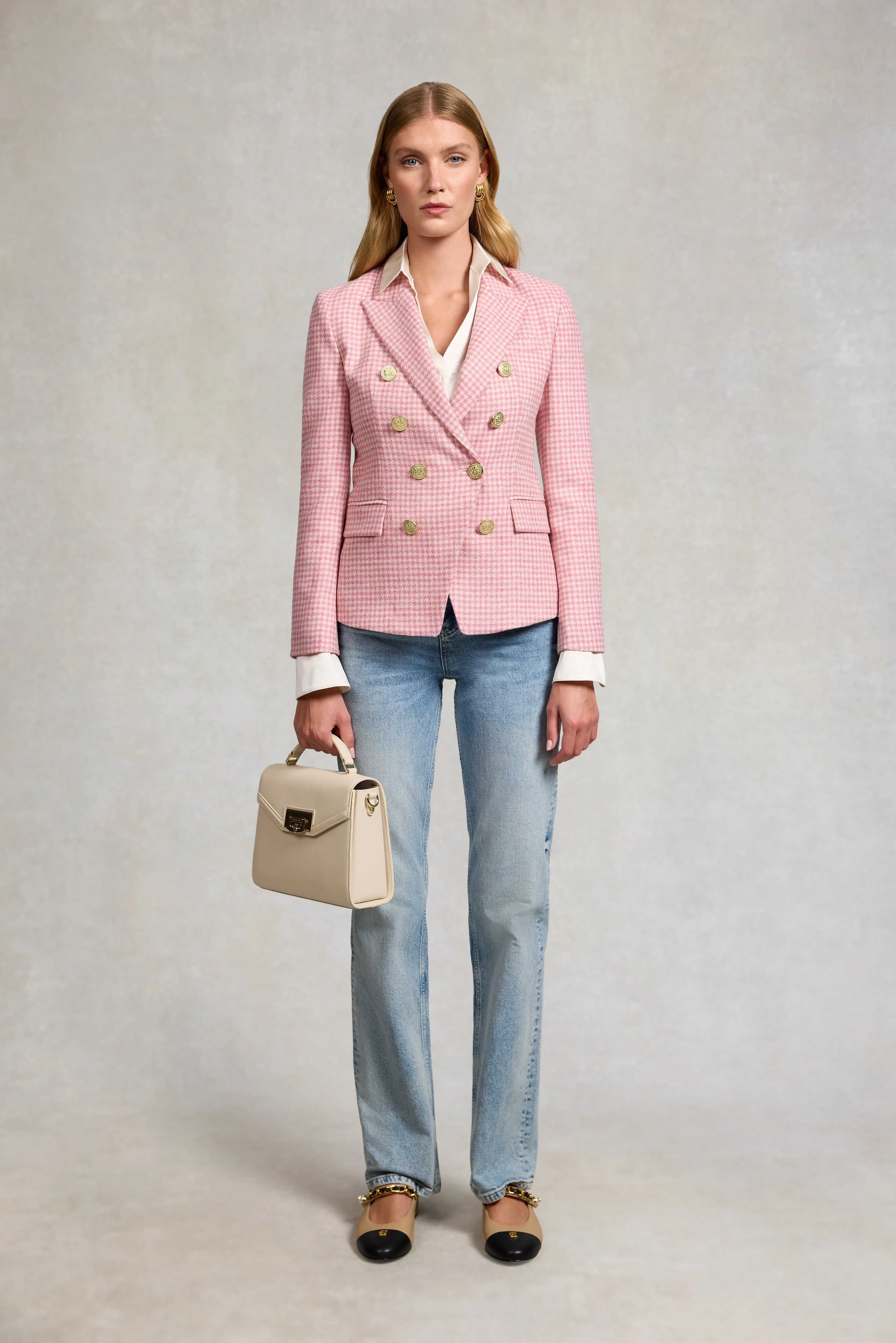 Knightsbridge Blazer (Light Pink Puppytooth) sold by Holland Cooper product image thumbnail 3