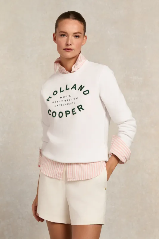 Varsity Crew (White) sold by Holland Cooper